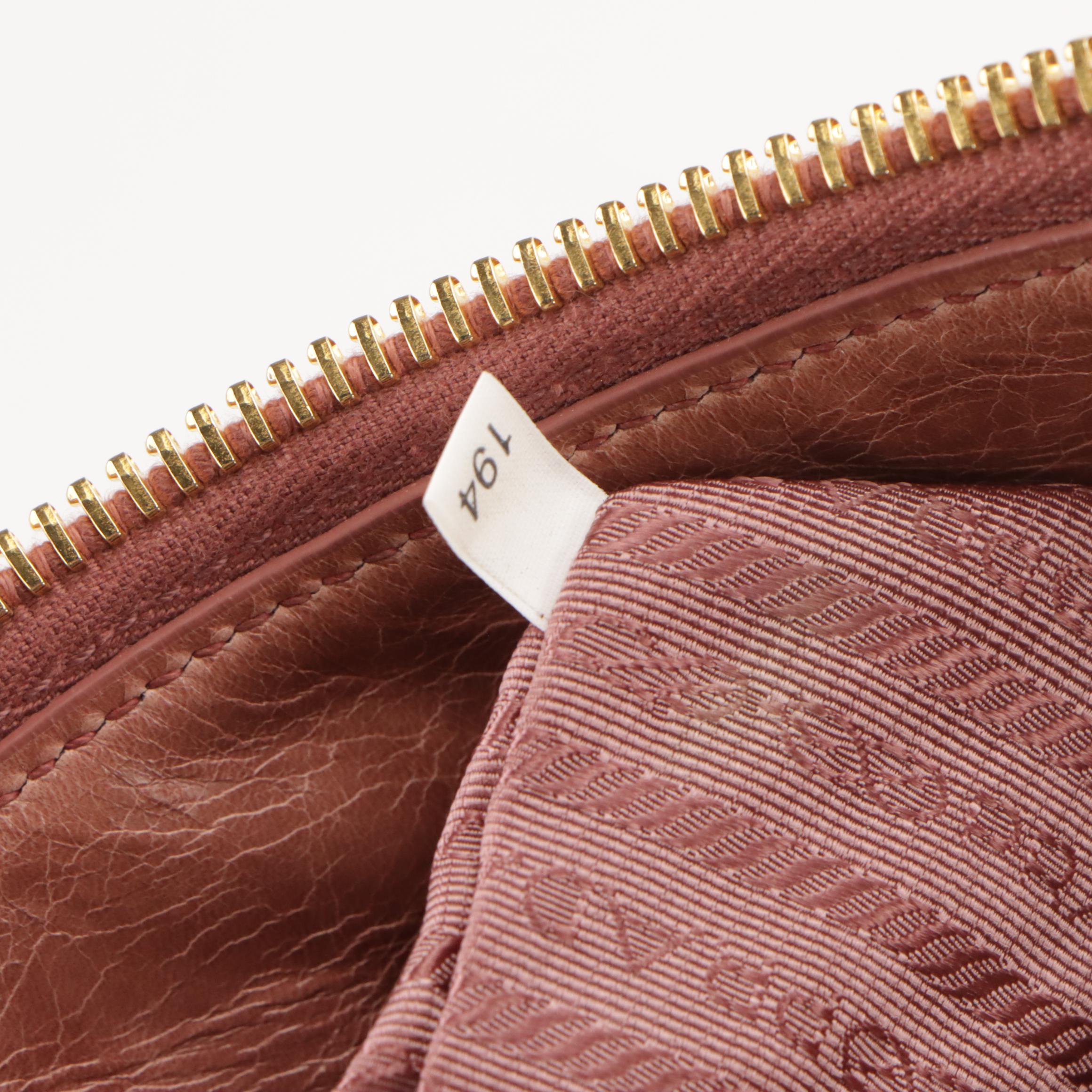 Prada Two-Way Satchel Bag in Antico Vitello Shine Leather