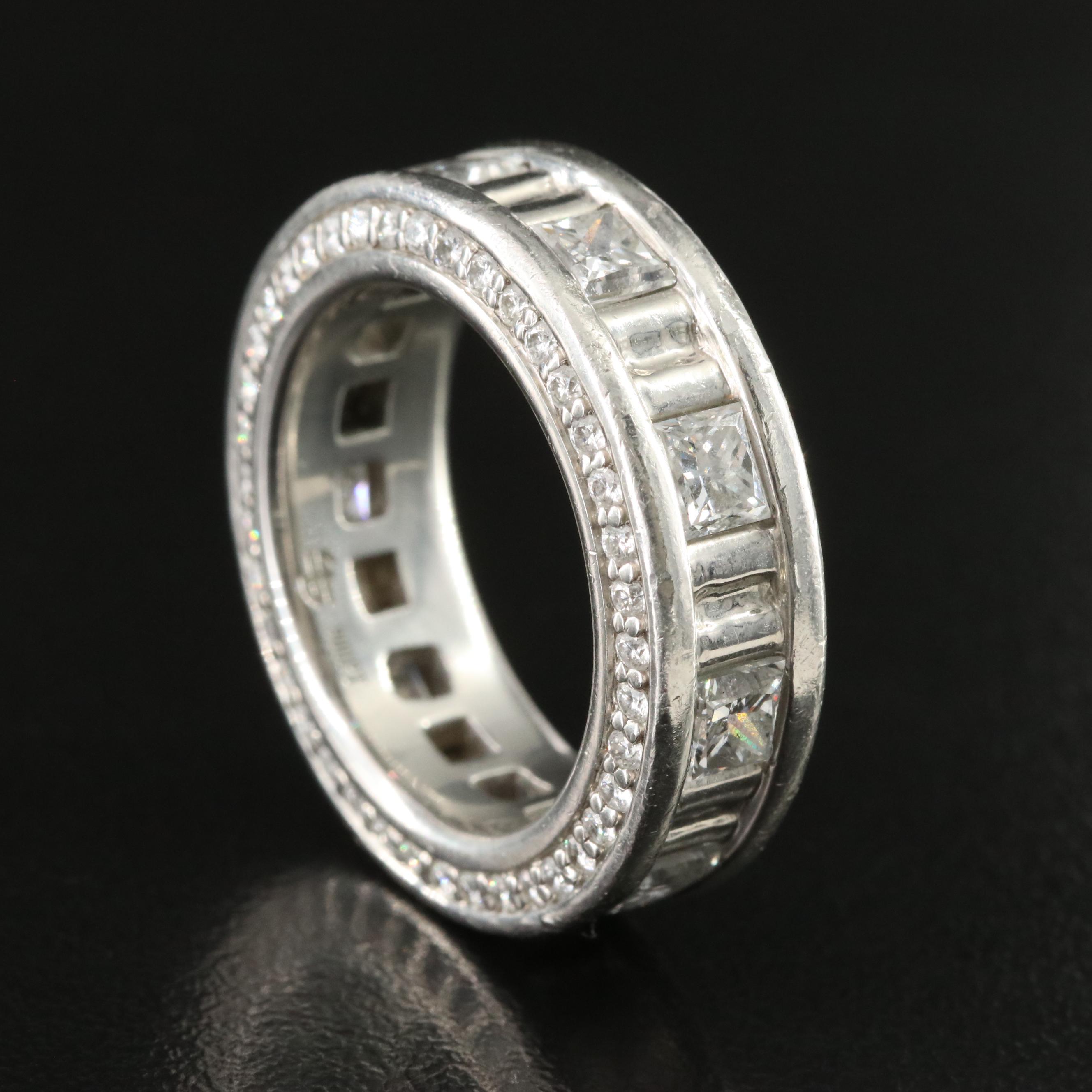 Platinum 4.55 CTW Diamond Eternity Band
