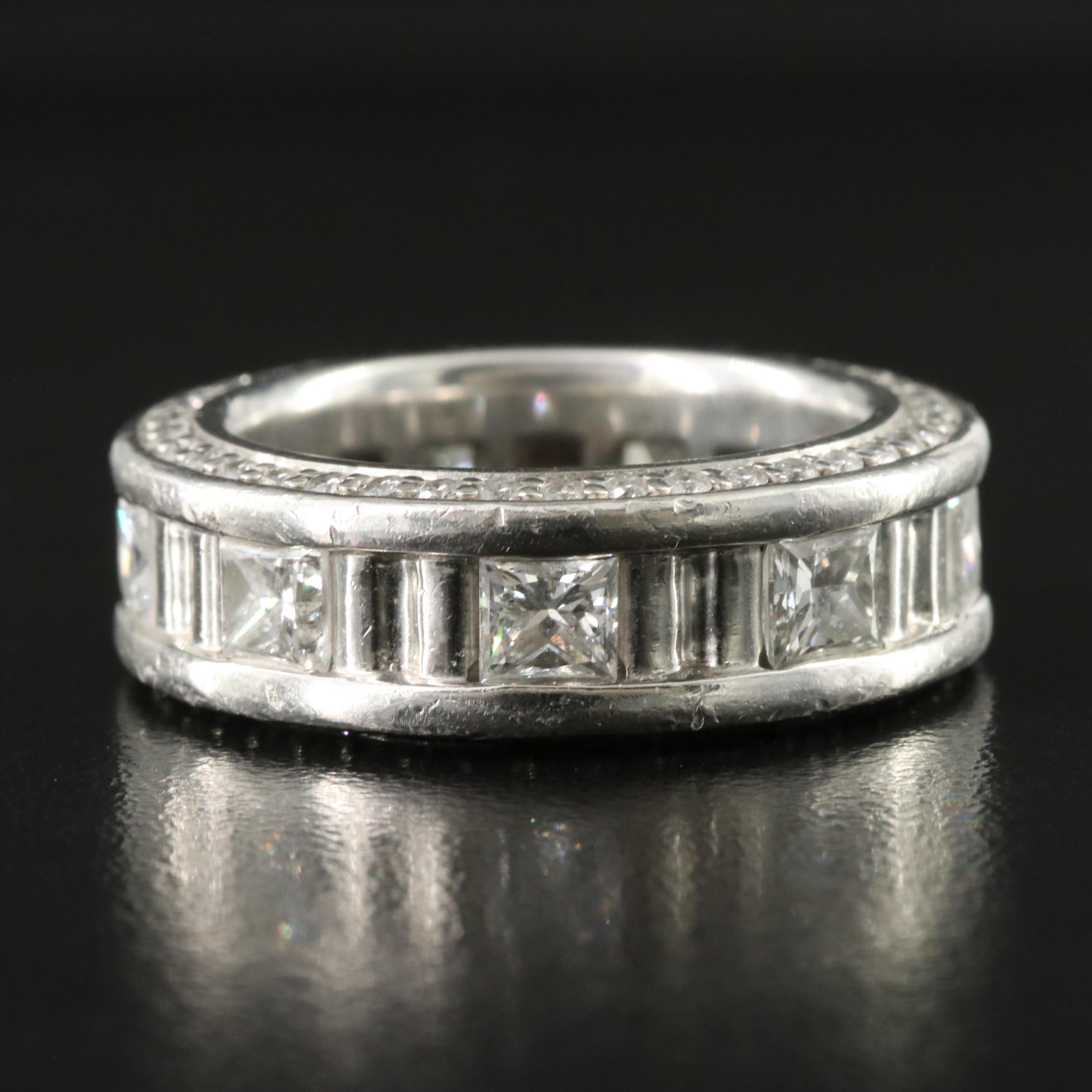 Platinum 4.55 CTW Diamond Eternity Band
