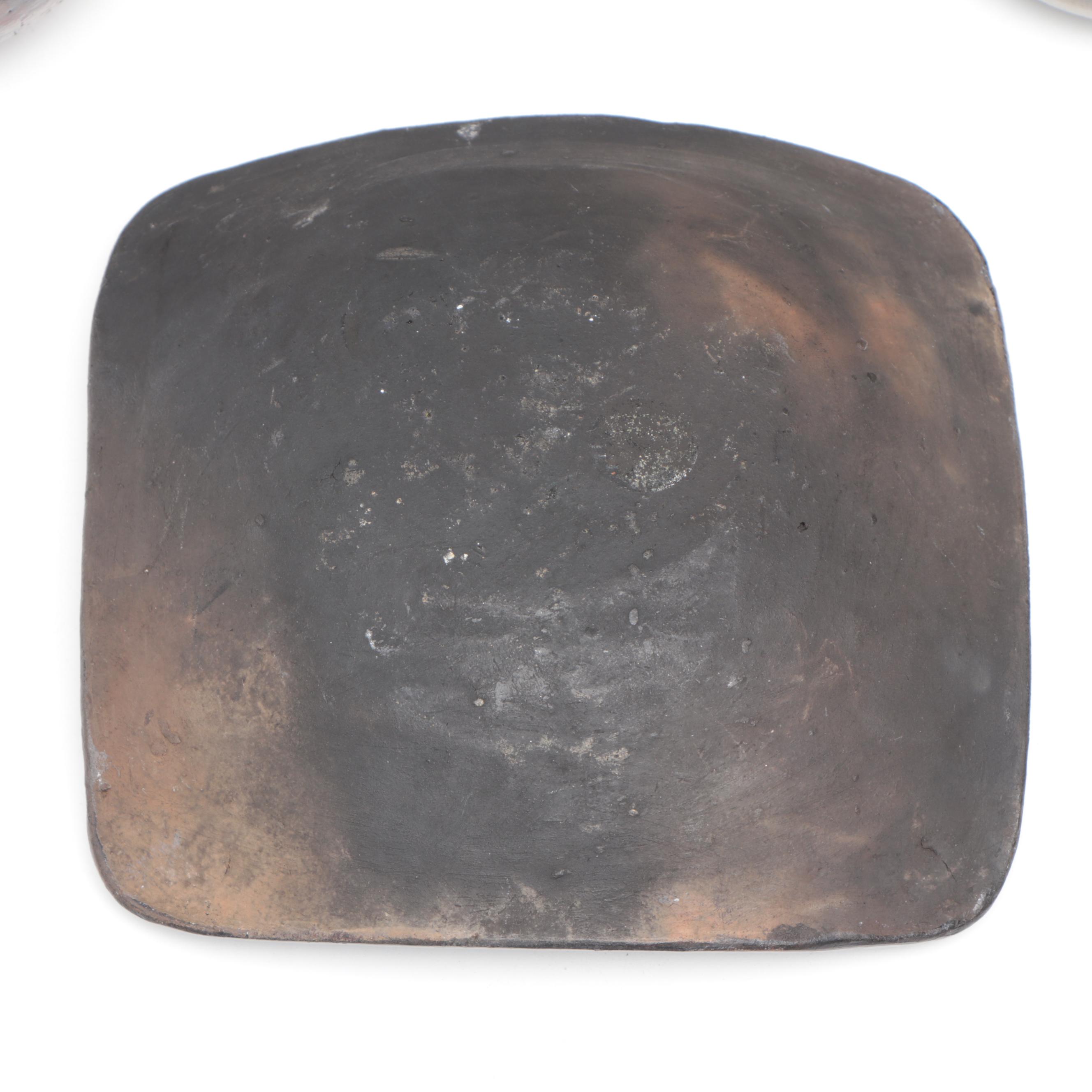 Artist Signed Ceramic Bud Vases with Ceramic Decorative Bowls