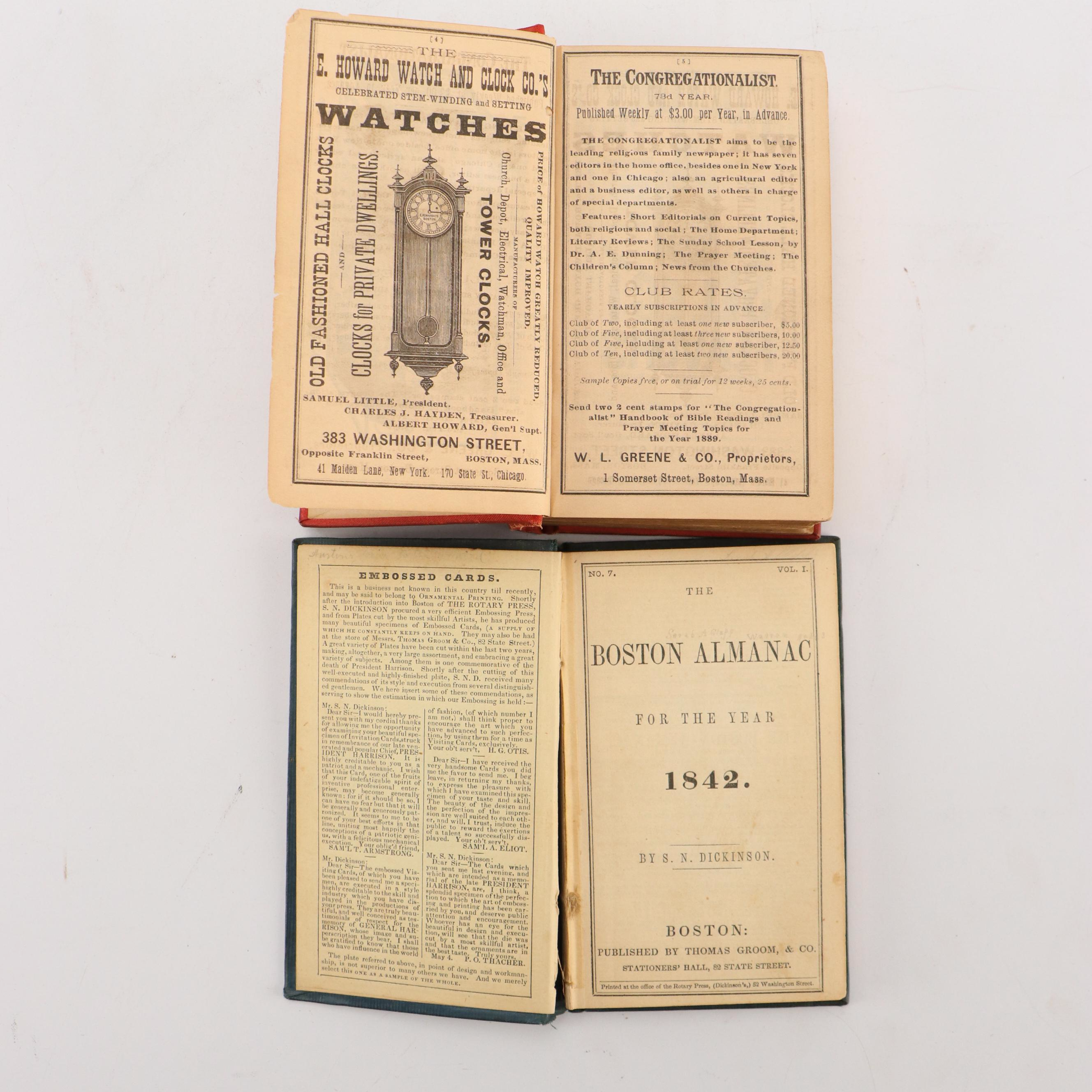 "The Boston Almanac," "Familiar Science" and Other Hardcover Books