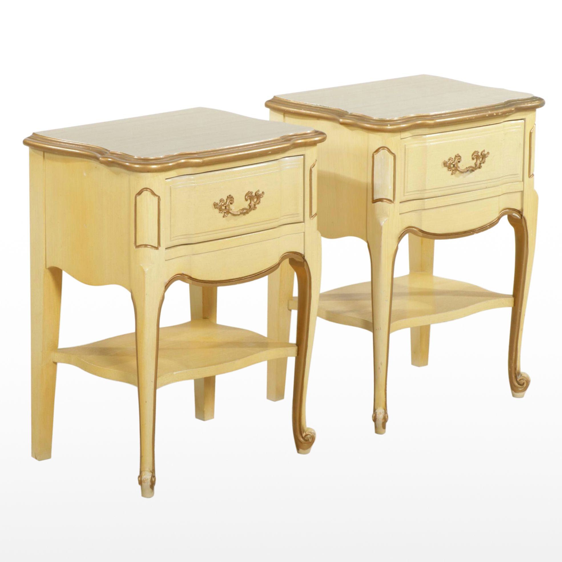 Pair of Louis XV Style Nightstands, Mid to Late 20th Century