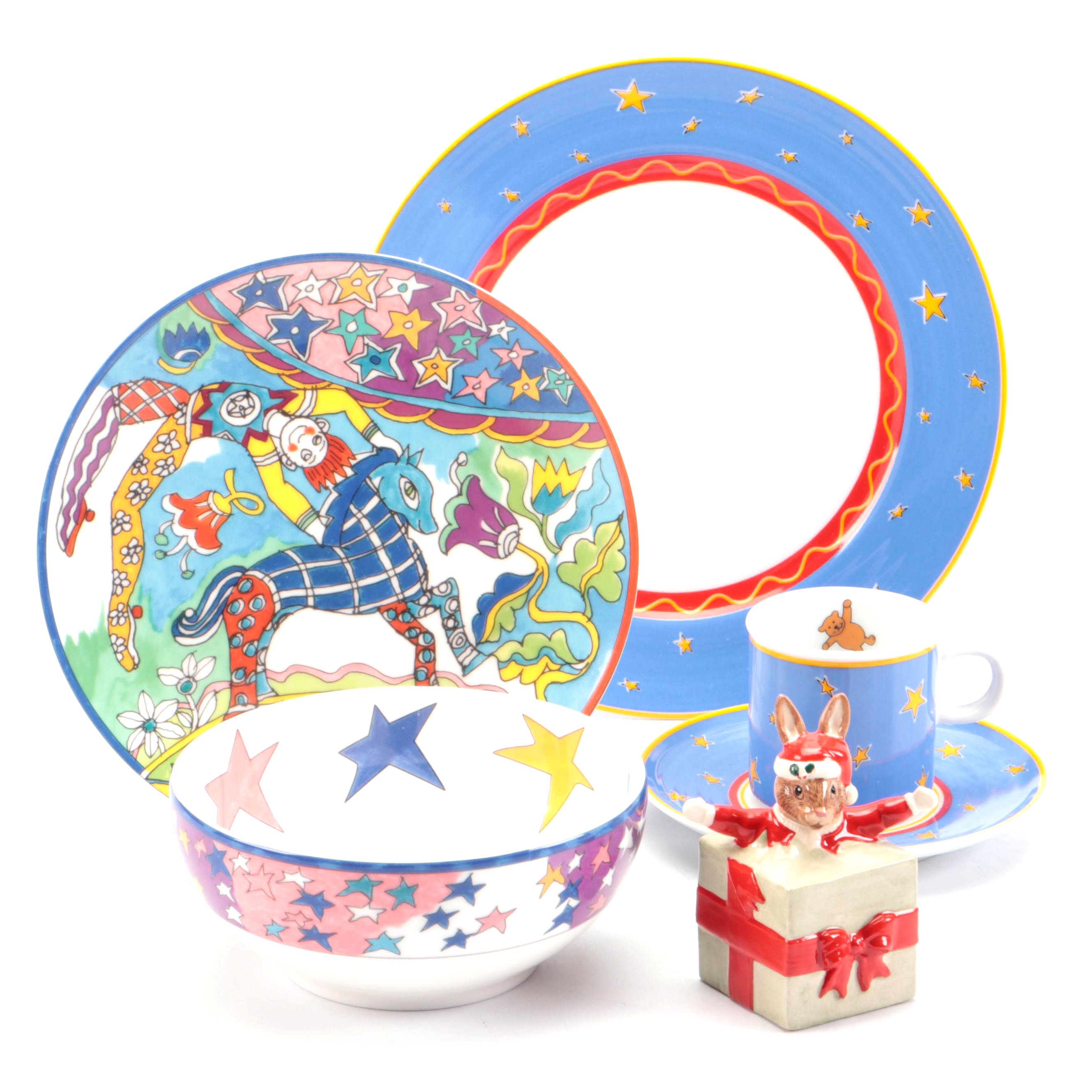 Tiffany & Co. "Fantasy" and Other Porcelain Tableware and Figurine