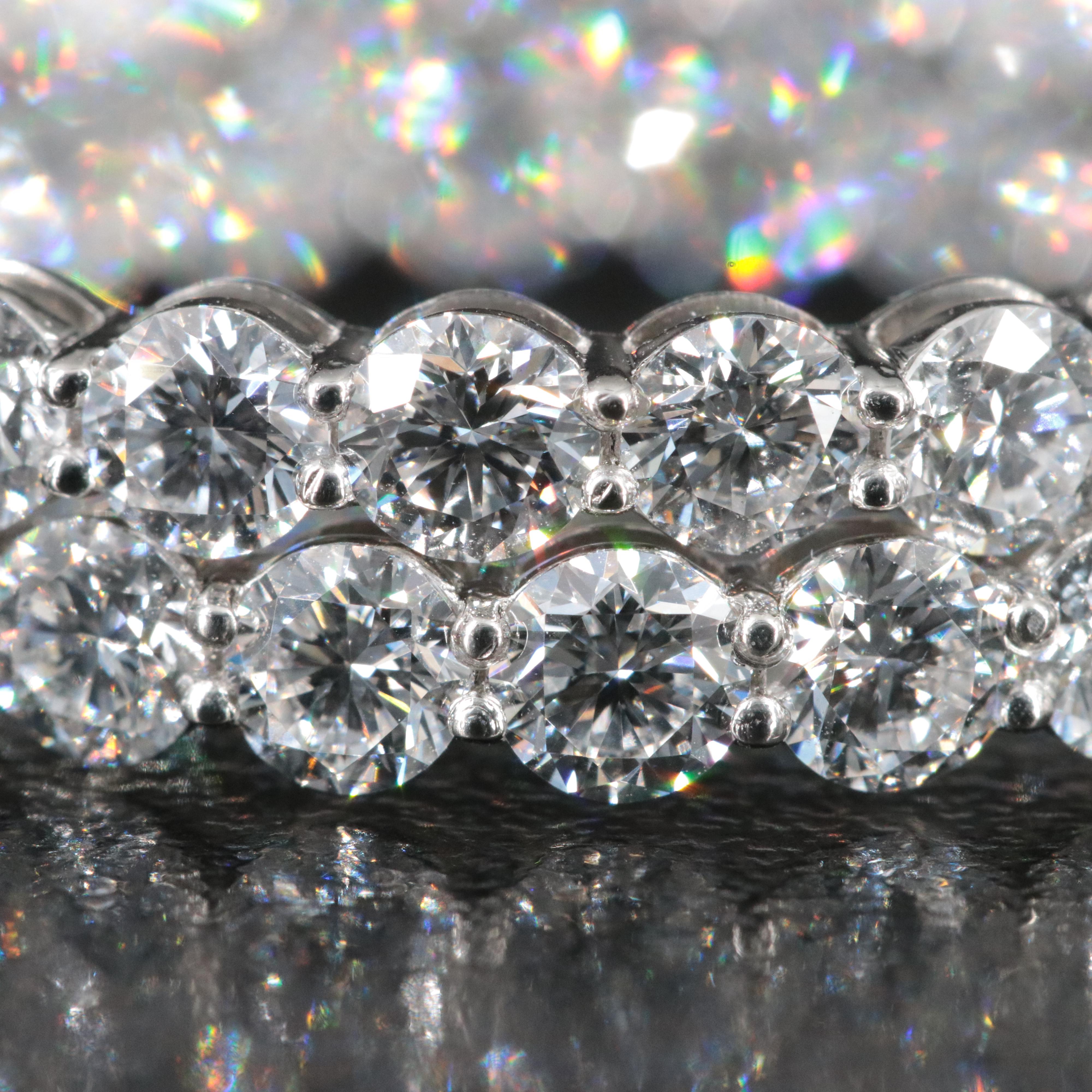 Platinum 5.96 CTW Lab Grown Diamond Inside-Out Hoop Earrings