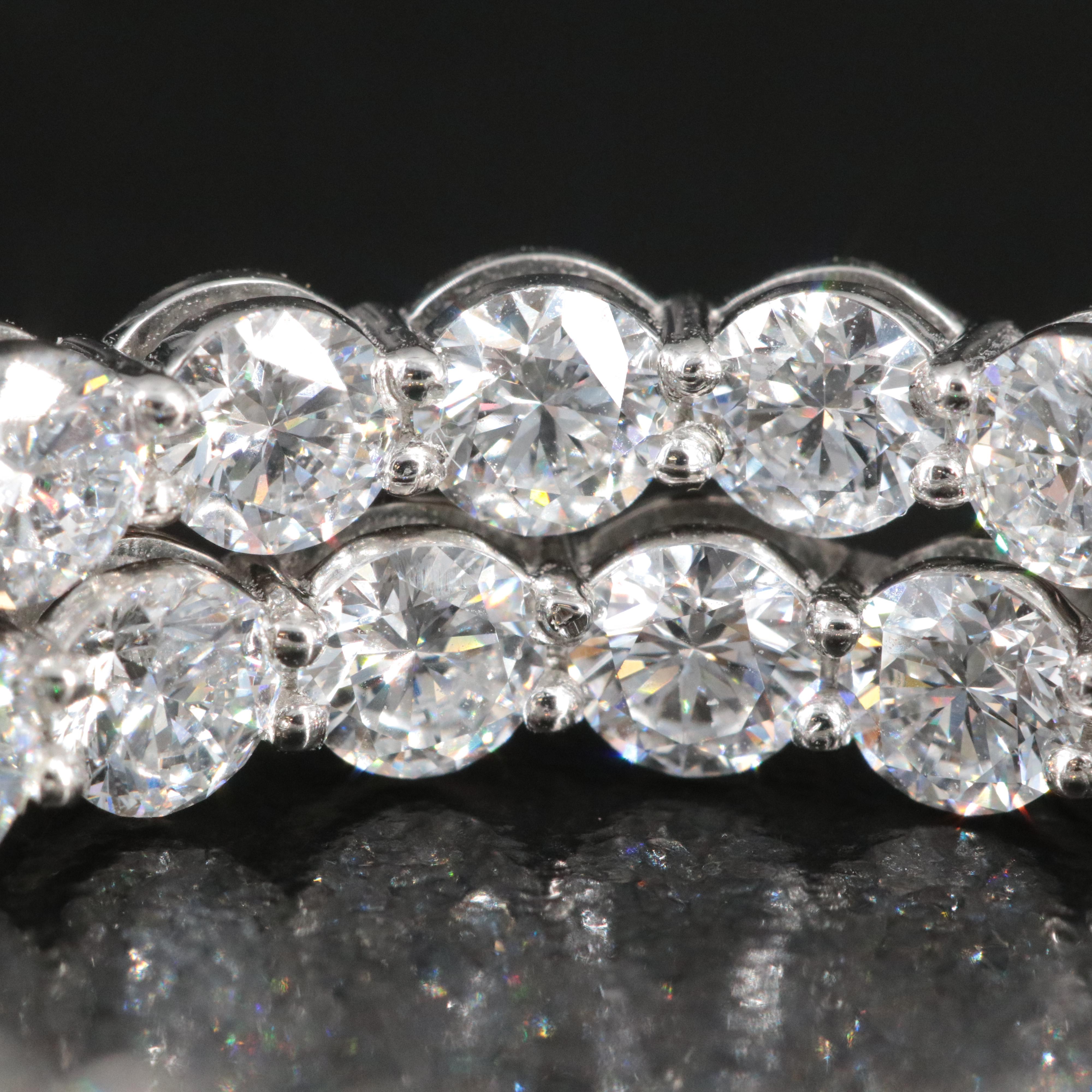 Platinum 5.96 CTW Lab Grown Diamond Inside-Out Hoop Earrings