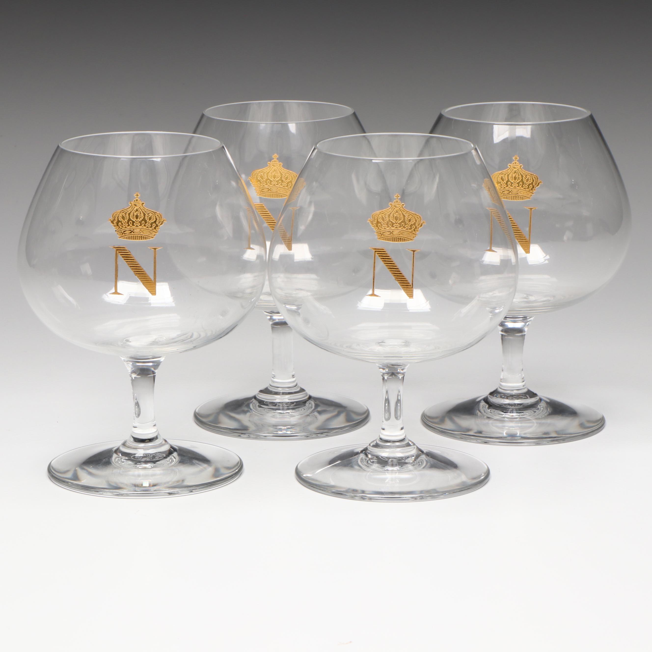 Baccarat "Napoleon" Crystal Brandy Glasses, Mid to Late 20th Century