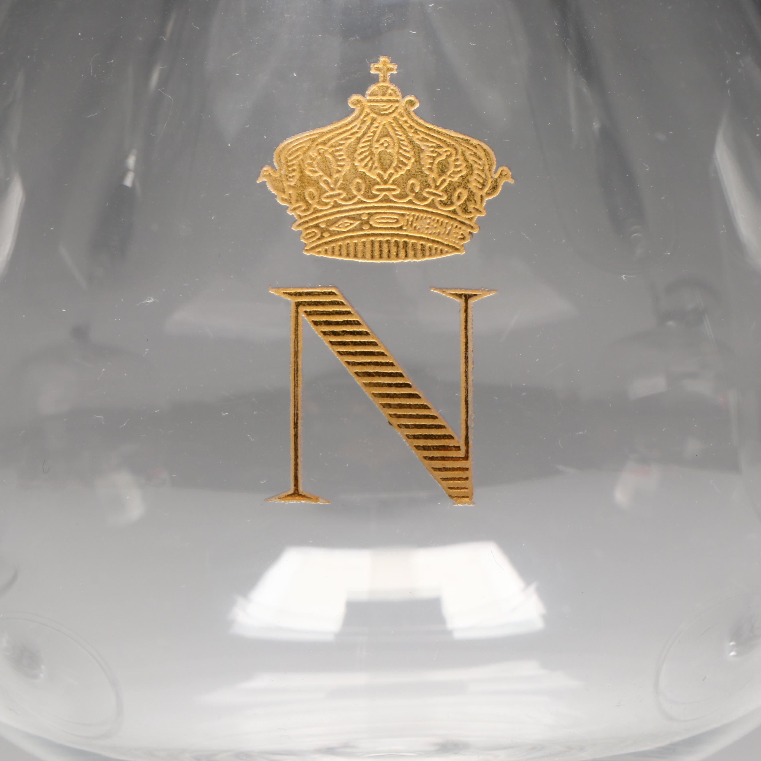 Baccarat "Napoleon" Crystal Brandy Glasses, Mid to Late 20th Century