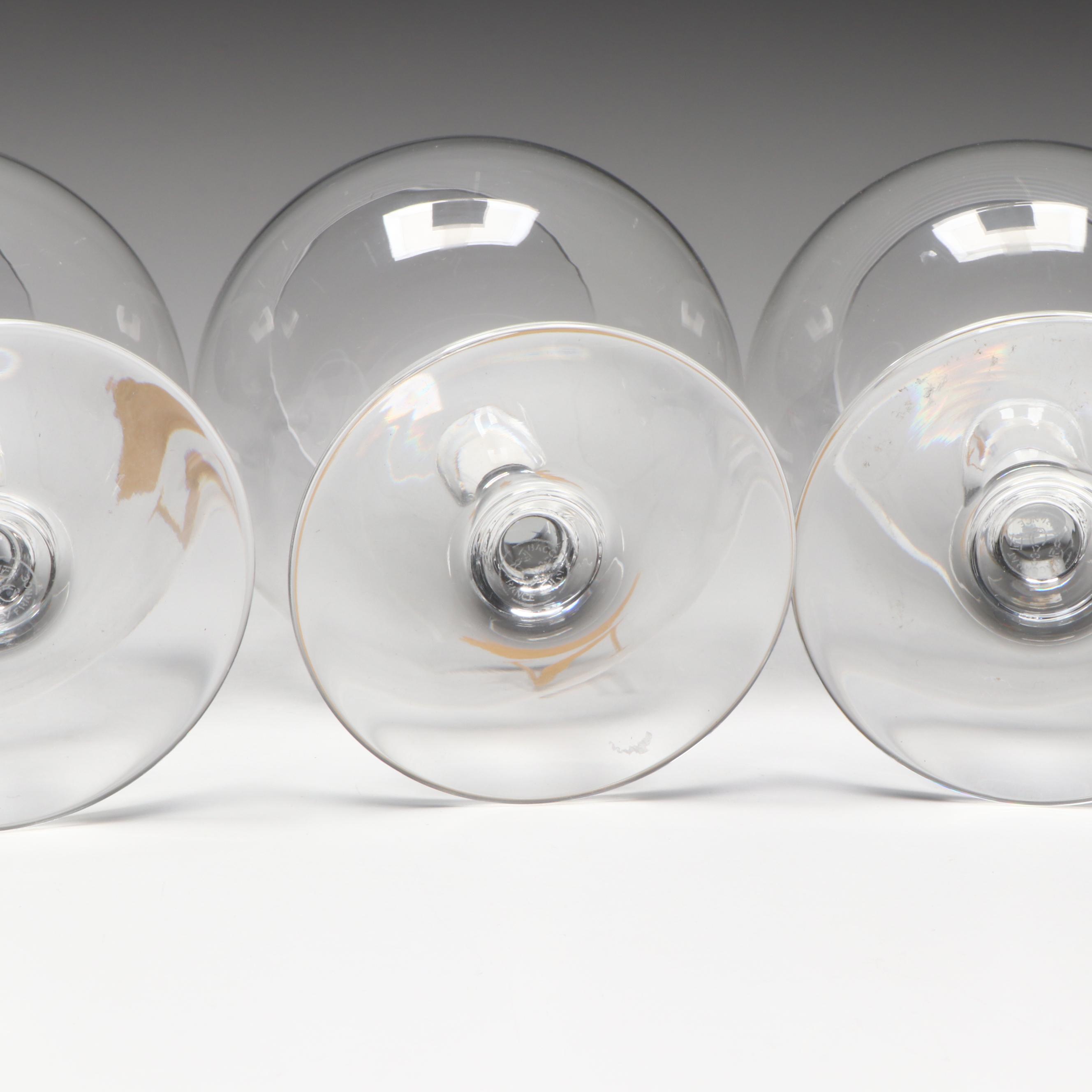 Baccarat "Napoleon" Crystal Brandy Glasses, Mid to Late 20th Century