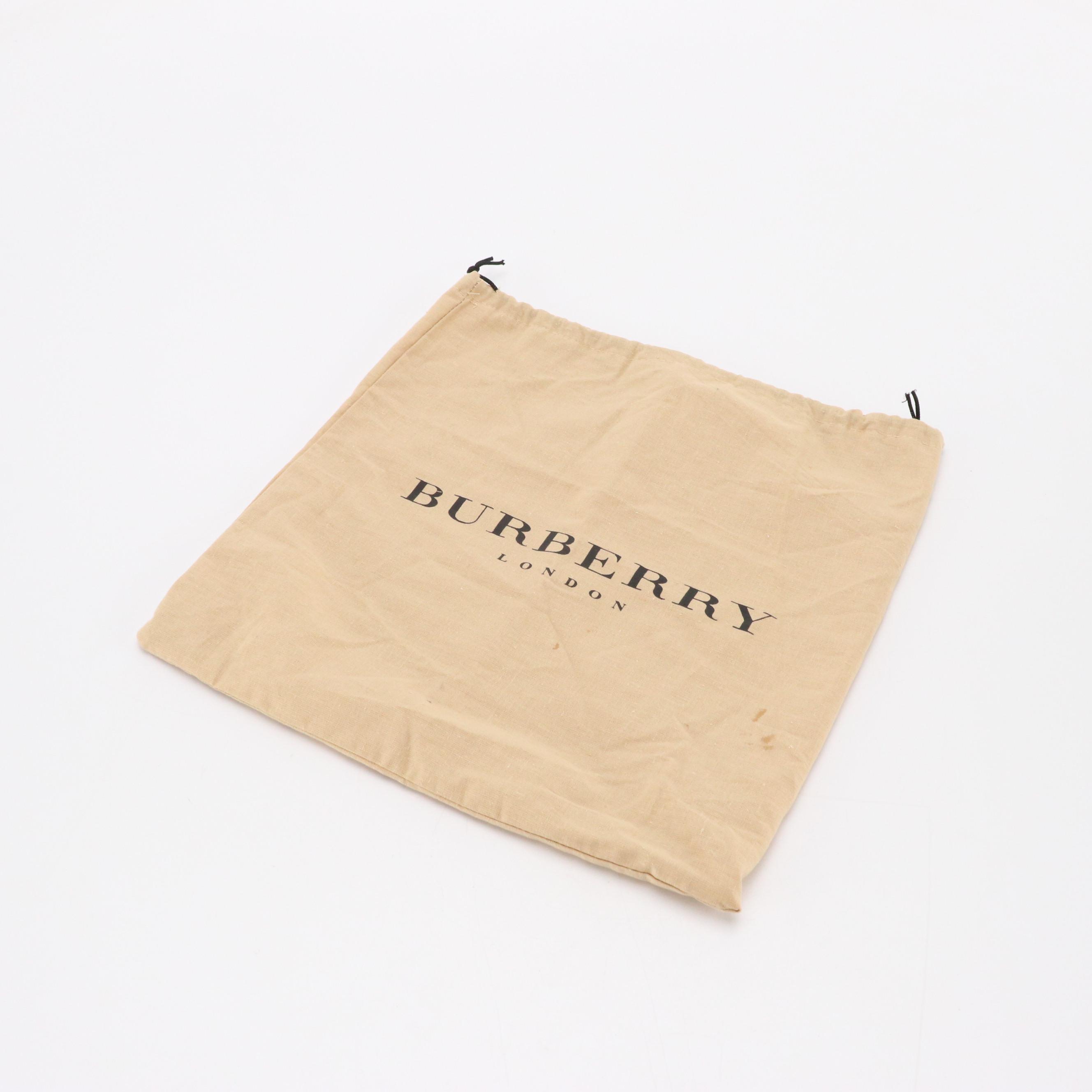 Burberry Small Tote in Nova Check Nylon Canvas and Black Leather Trim