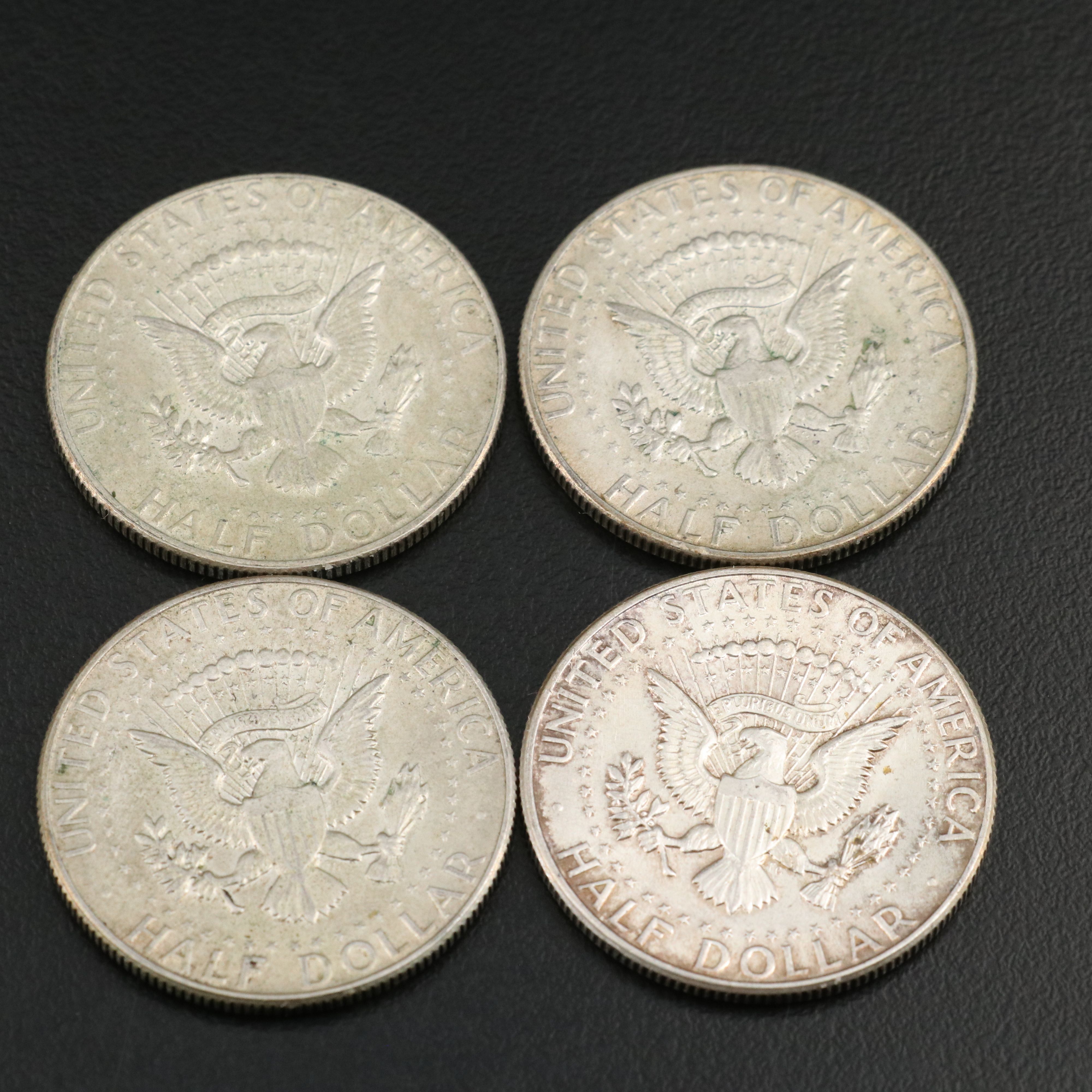 Collection of 80 1965-1969 Kennedy 40% Silver Half Dollars