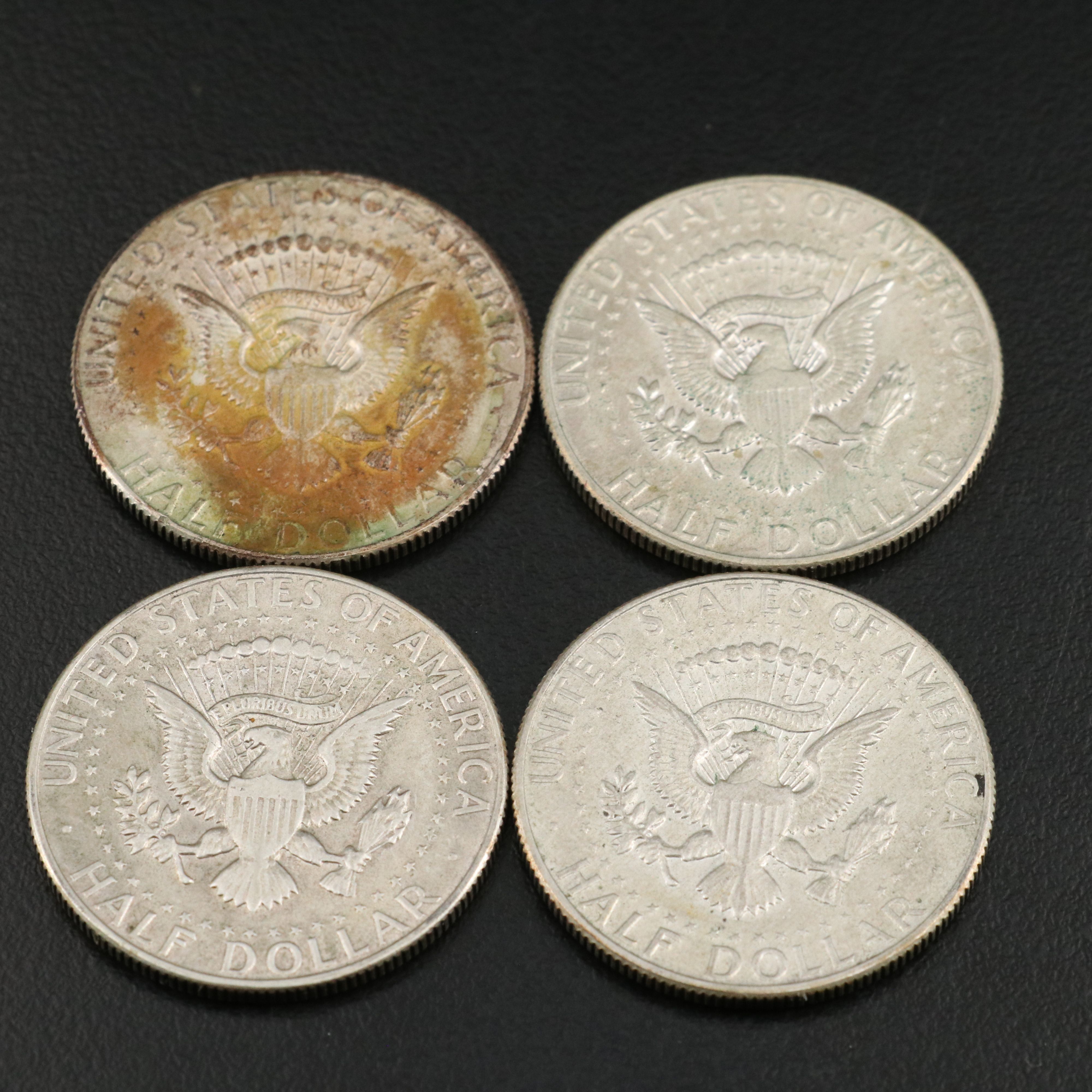 Collection of 80 1965-1969 Kennedy 40% Silver Half Dollars