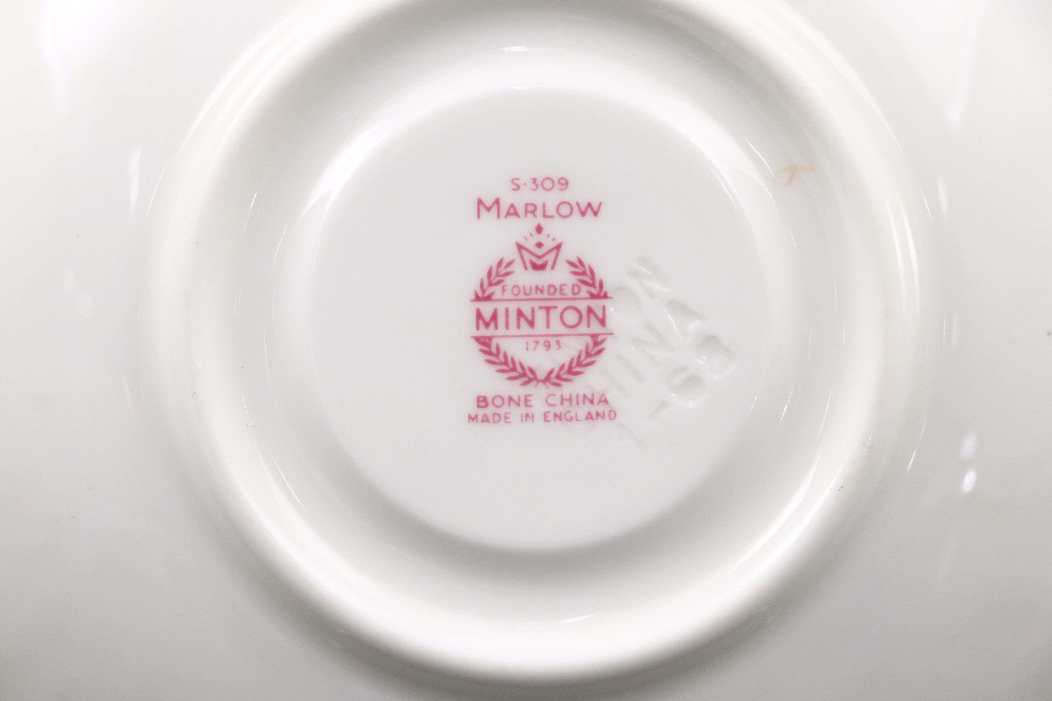 Minton "Marlow" Bone China Demitasse Cups and Saucers with Silver Plate Tray