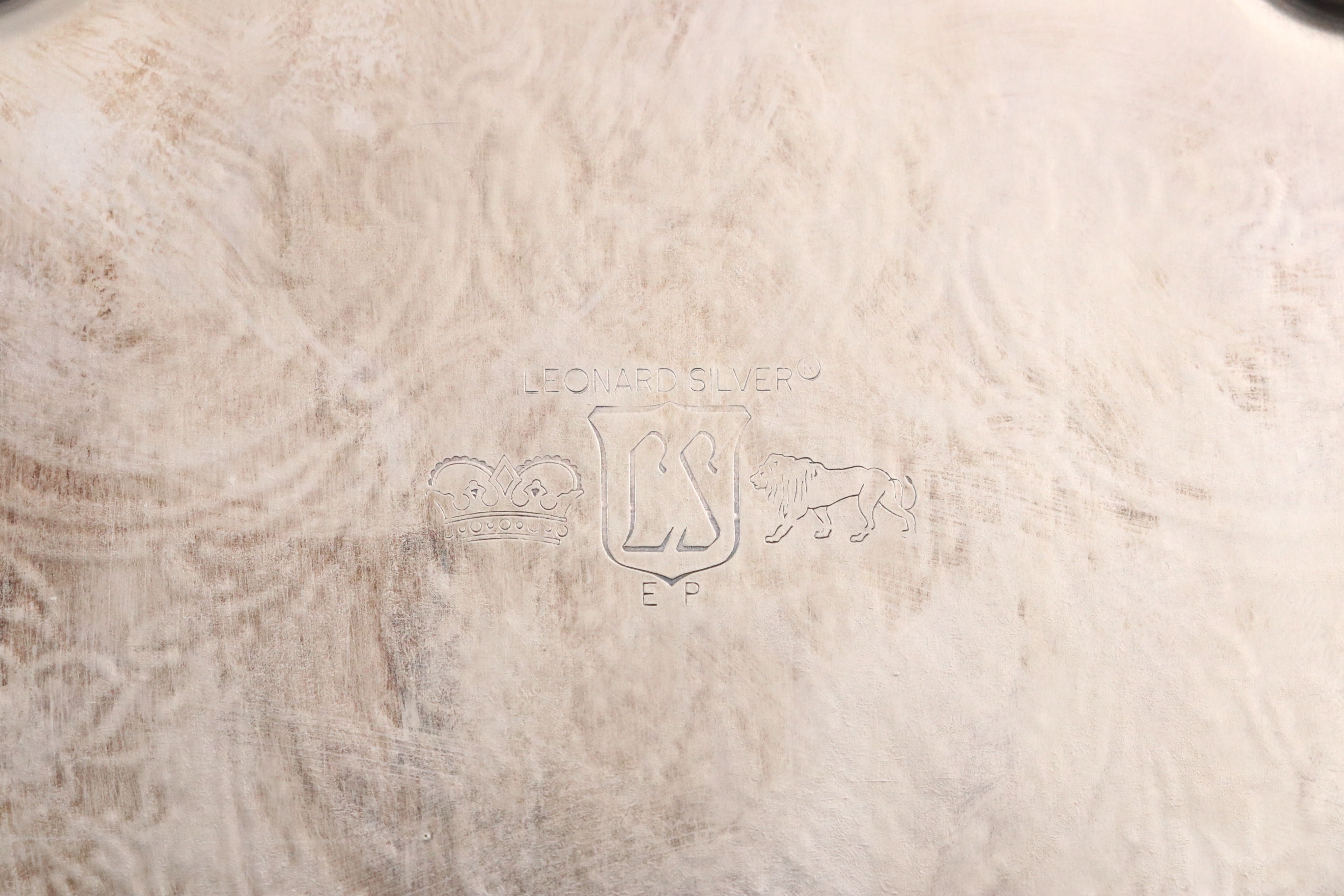 Minton "Marlow" Bone China Demitasse Cups and Saucers with Silver Plate Tray