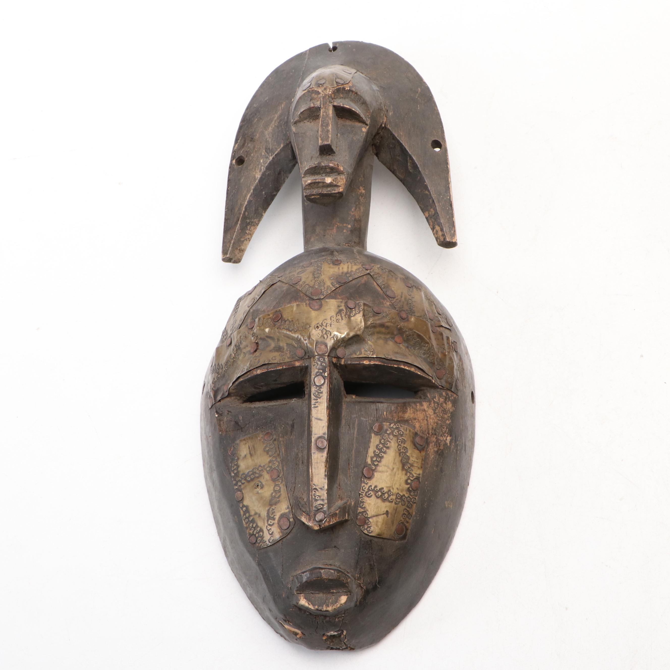 West African Marka Kore Passport Mask with Bobo Nesting Basket Set