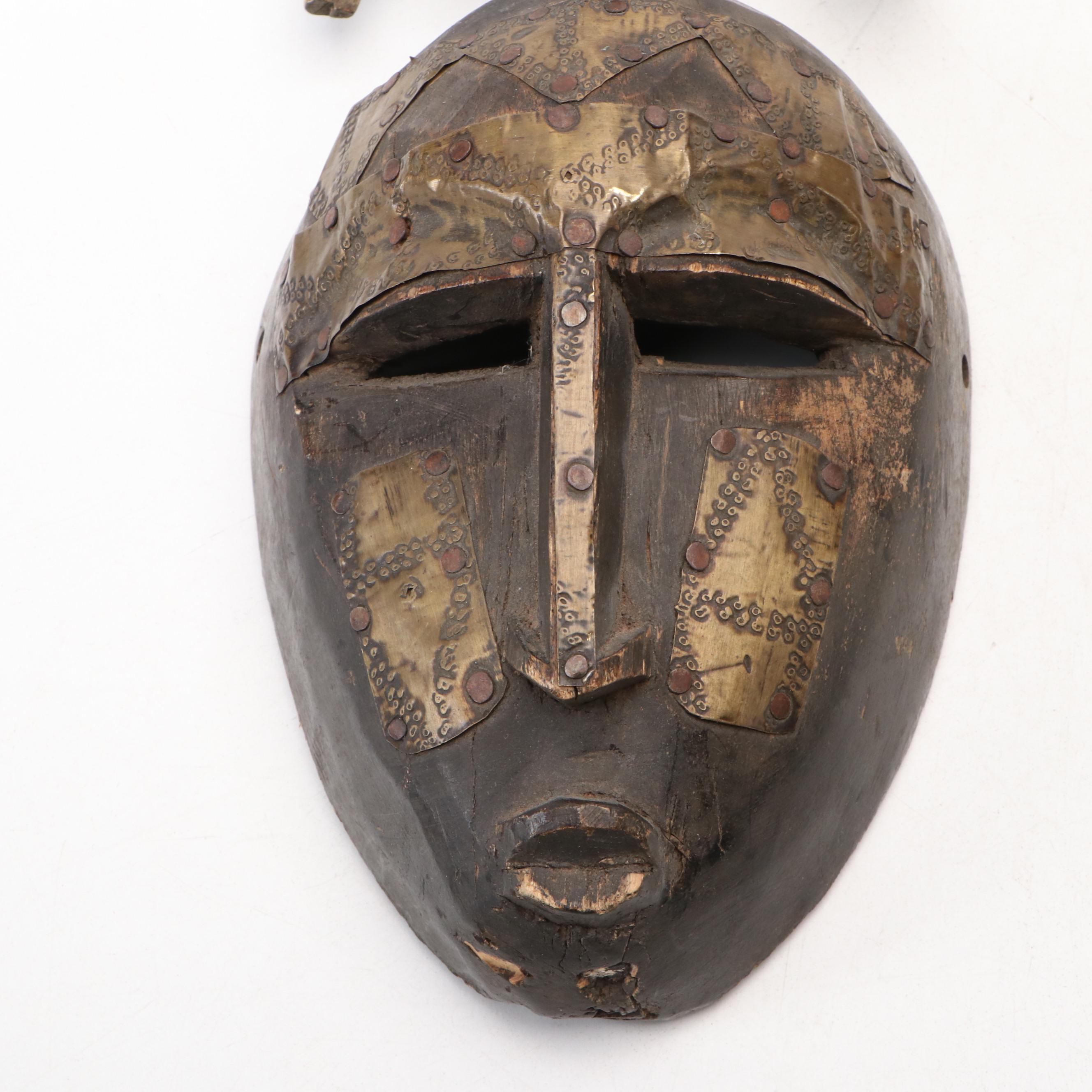 West African Marka Kore Passport Mask with Bobo Nesting Basket Set