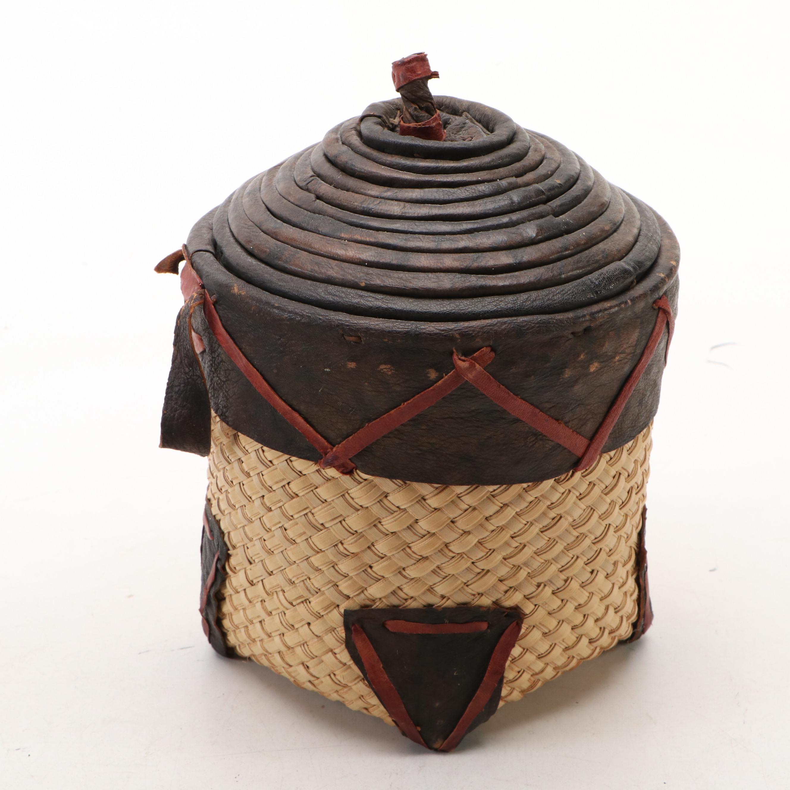 West African Marka Kore Passport Mask with Bobo Nesting Basket Set
