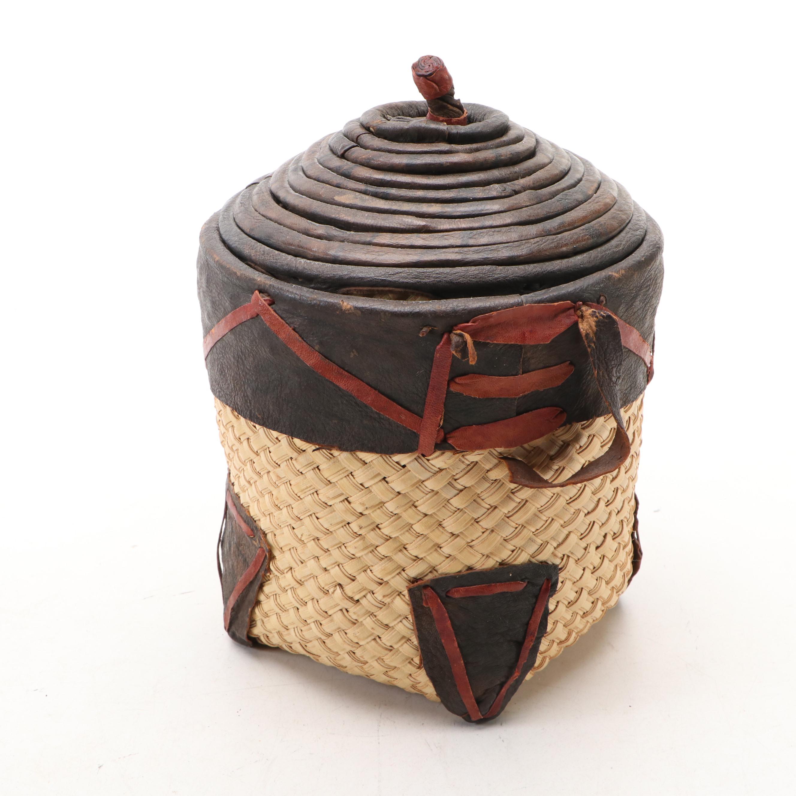 West African Marka Kore Passport Mask with Bobo Nesting Basket Set