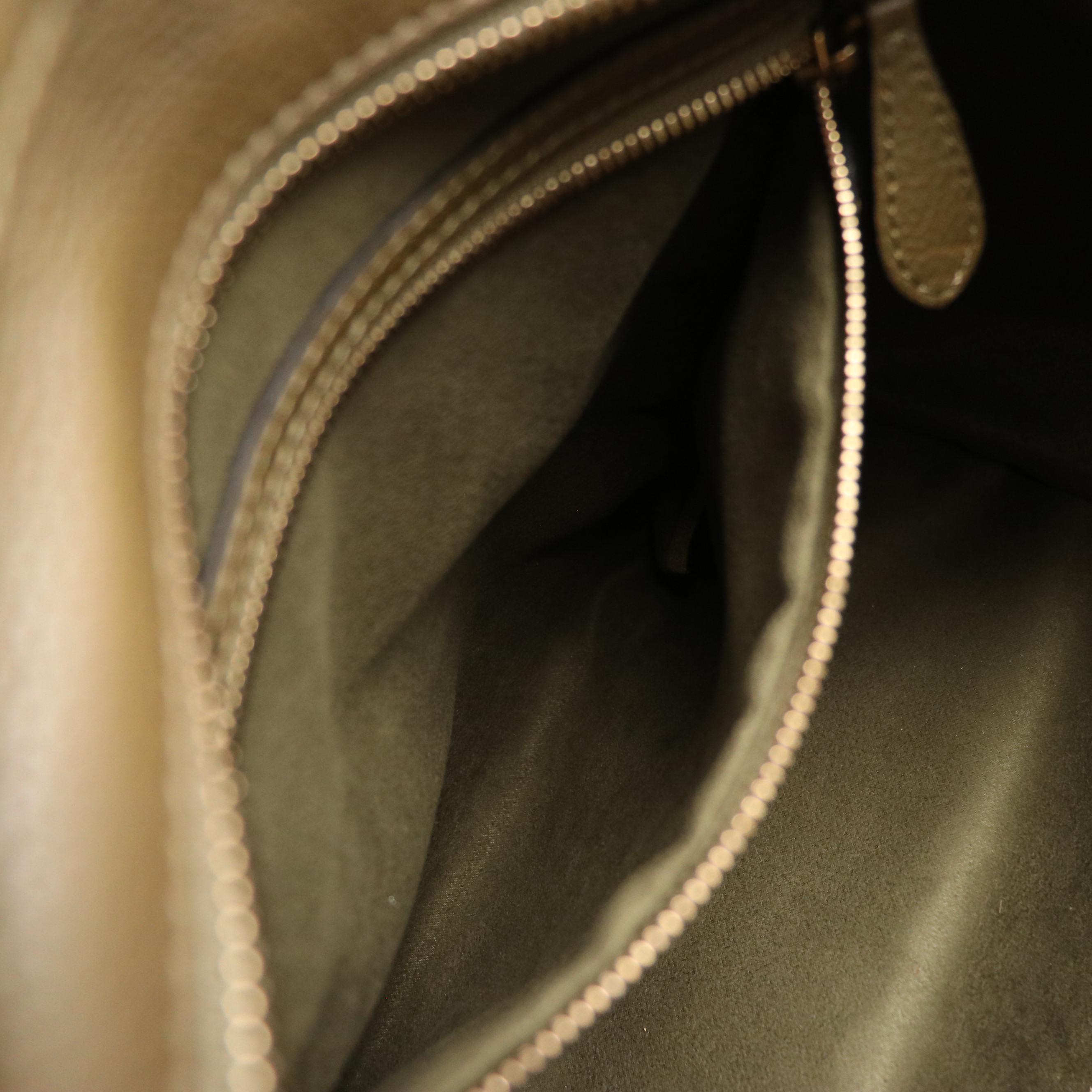 Celine Mini Luggage Tote in Olive Green Calfskin Leather