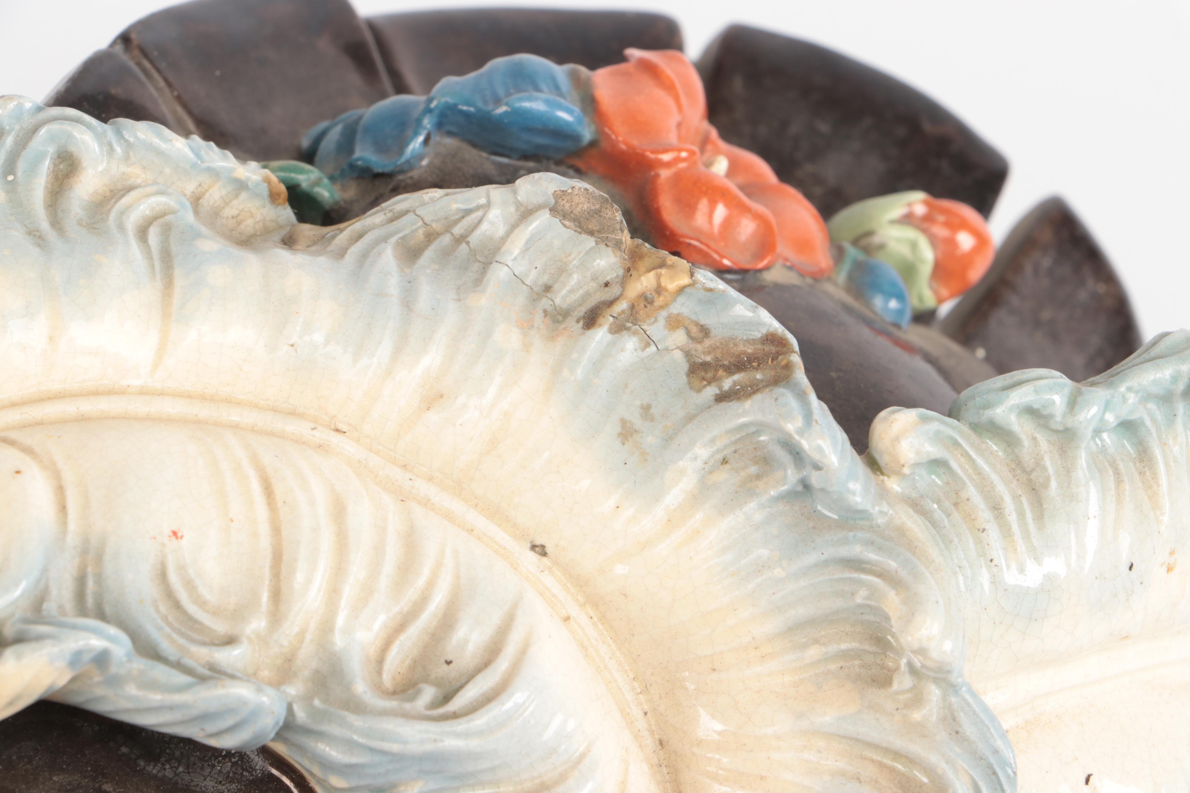 German Majolica Renaissance Revival Style Female Bust, Late 19th/ Early 20th C.