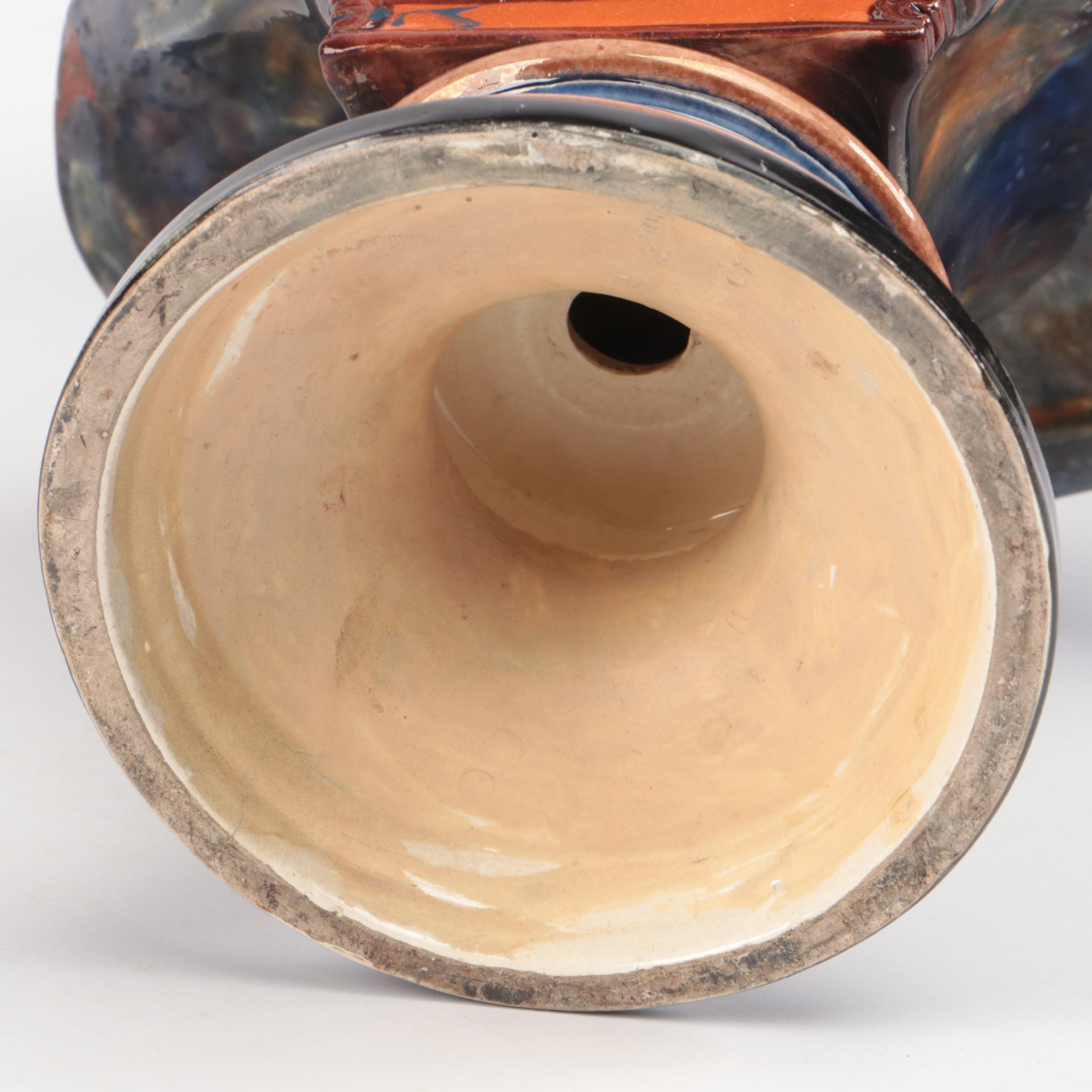 German Majolica Renaissance Revival Style Female Bust, Late 19th/ Early 20th C.