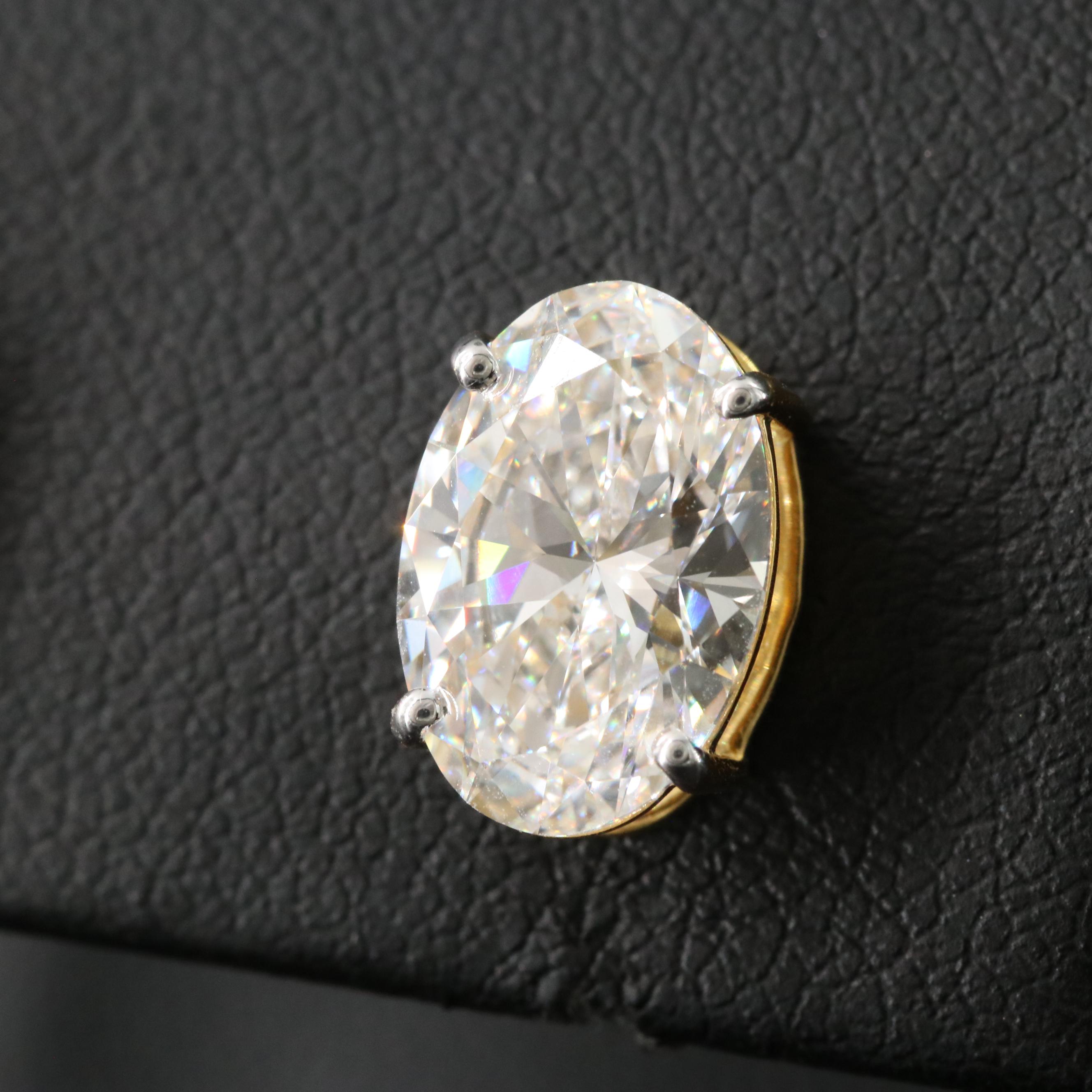 14K 4.17 CT Lab Grown Diamond Stud Earrings with IGI Reports