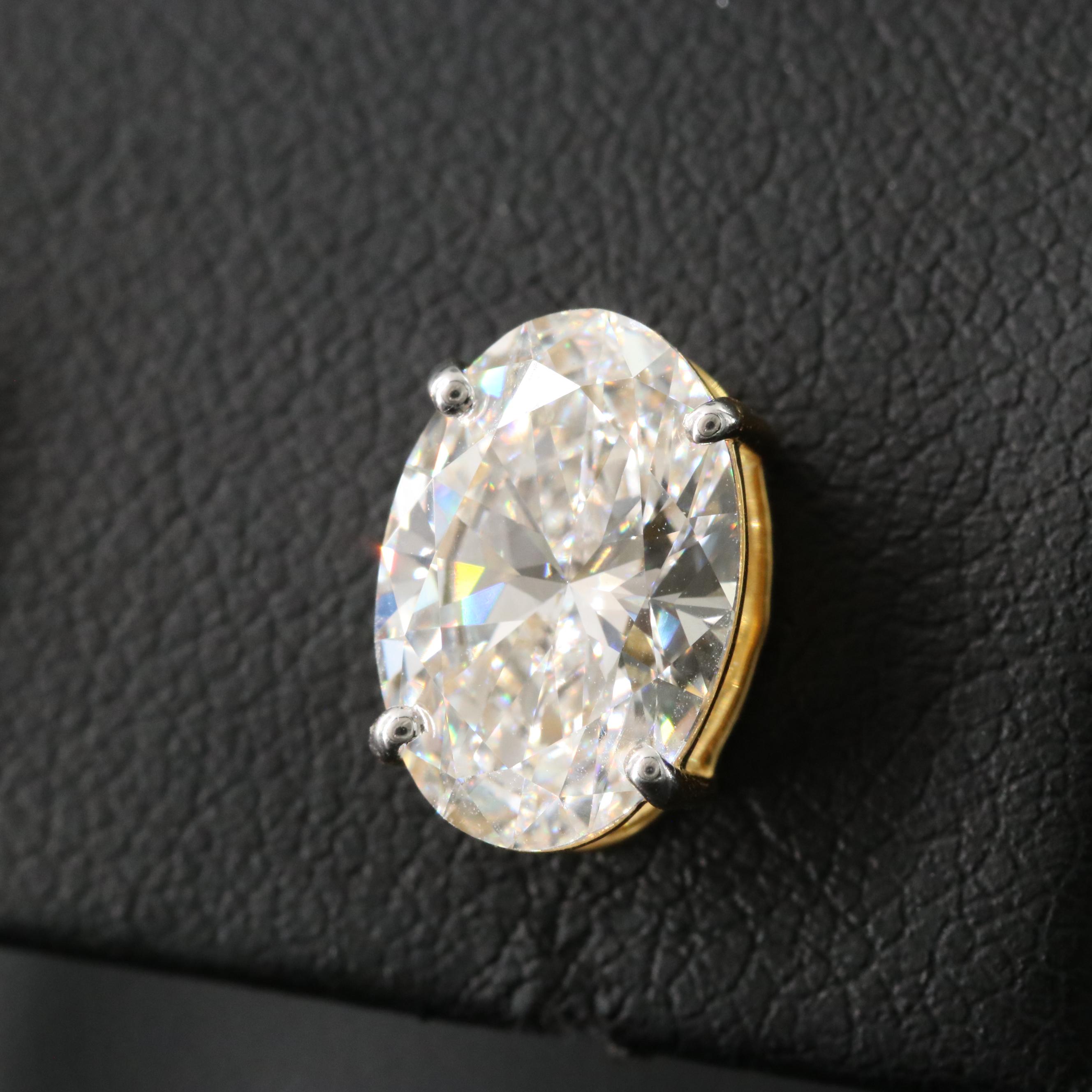 14K 4.17 CT Lab Grown Diamond Stud Earrings with IGI Reports