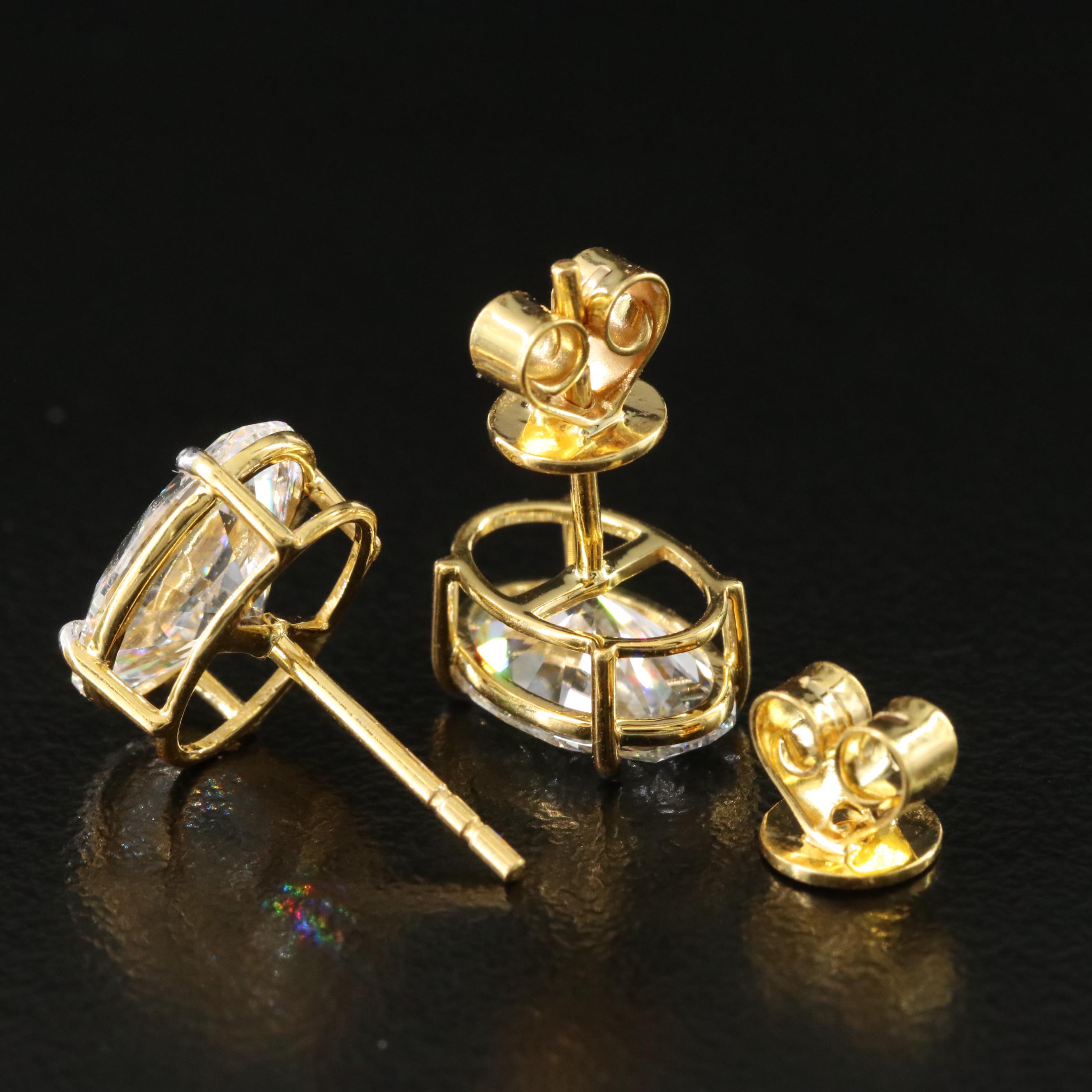 14K 4.17 CT Lab Grown Diamond Stud Earrings with IGI Reports