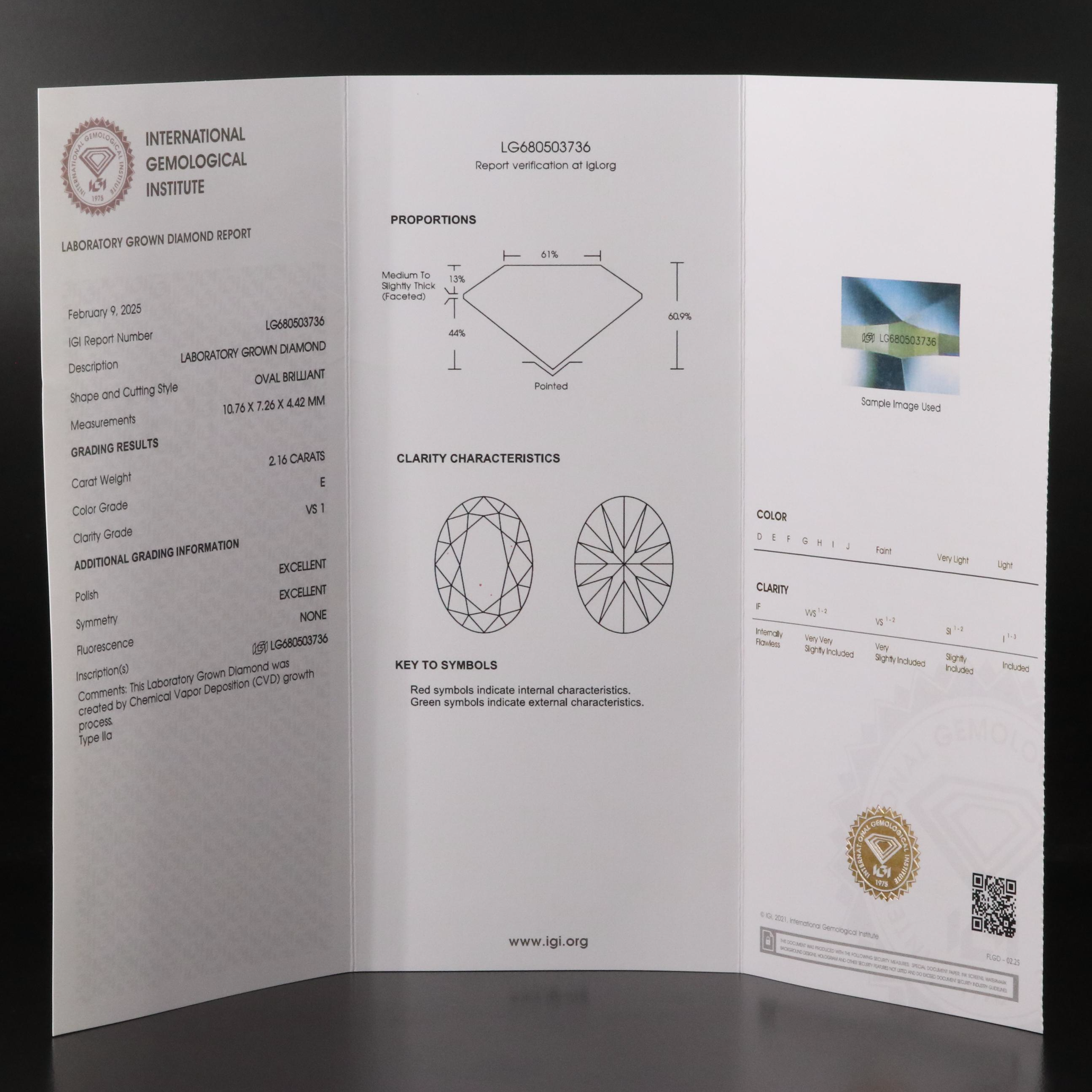 14K 4.17 CT Lab Grown Diamond Stud Earrings with IGI Reports