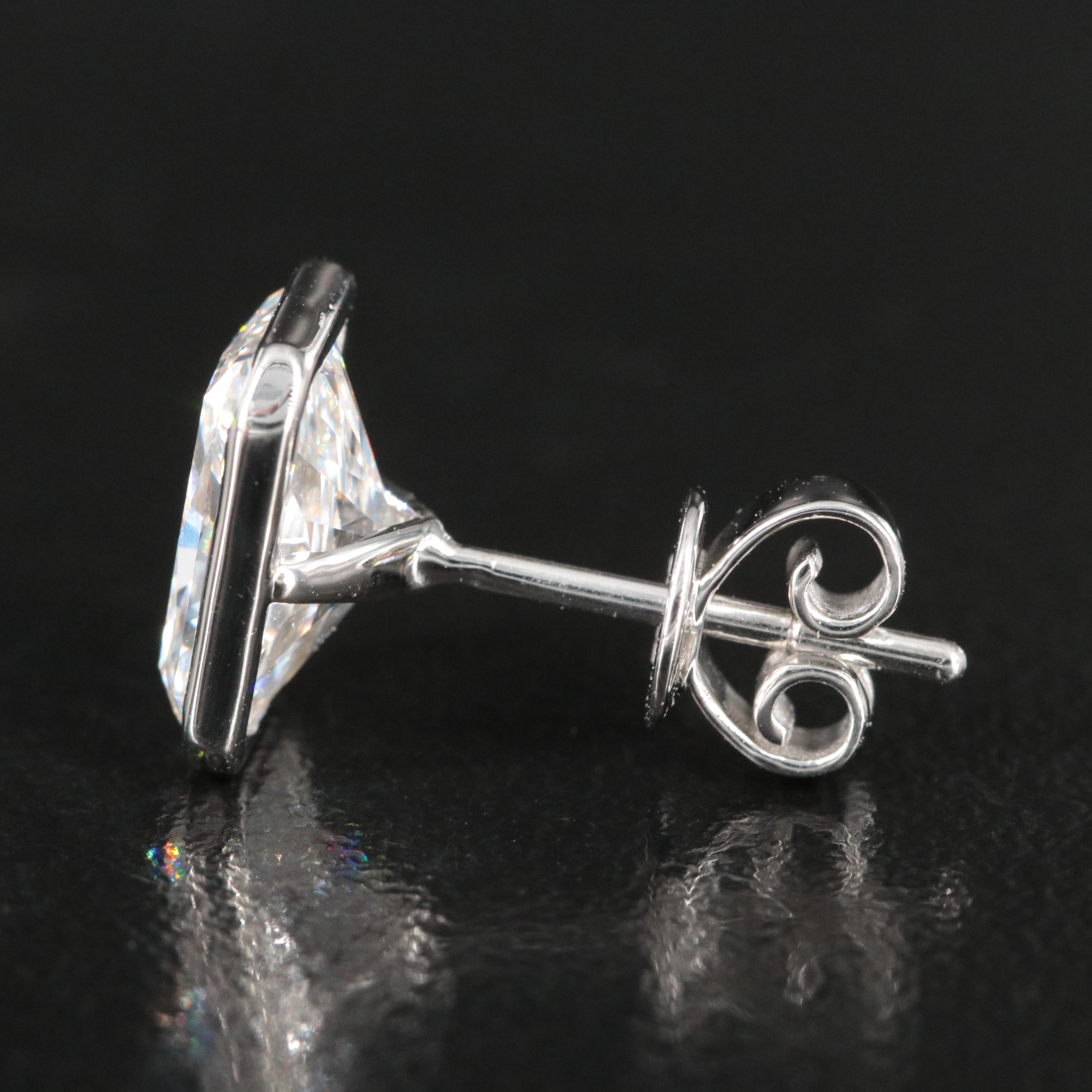 Platinum 4.92 CTW Lab Grown Diamond Stud Earrings with IGI Reports