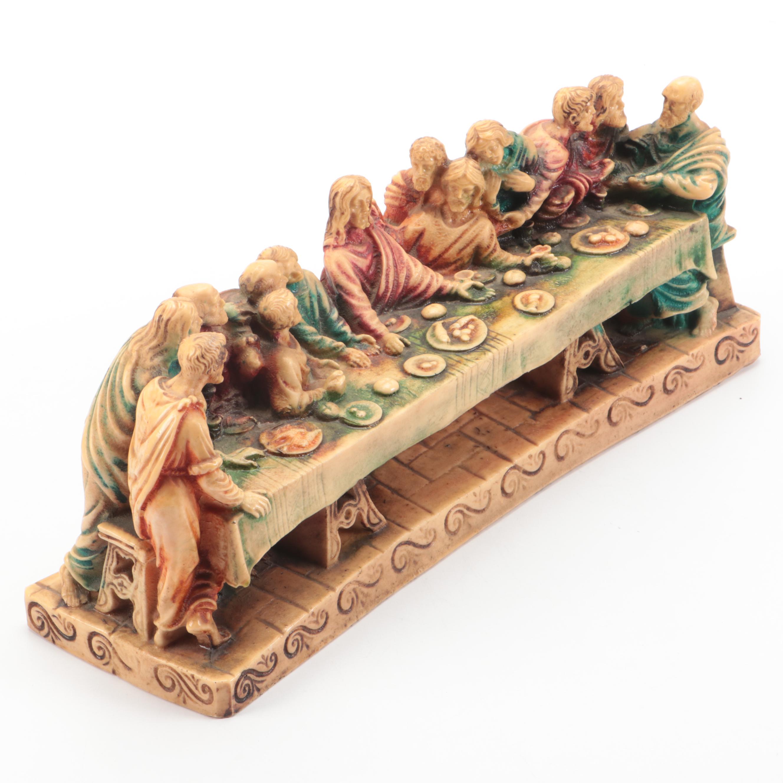 Resin Casting of "Last Supper" After Da Vinci, Mid to Late 20th Century