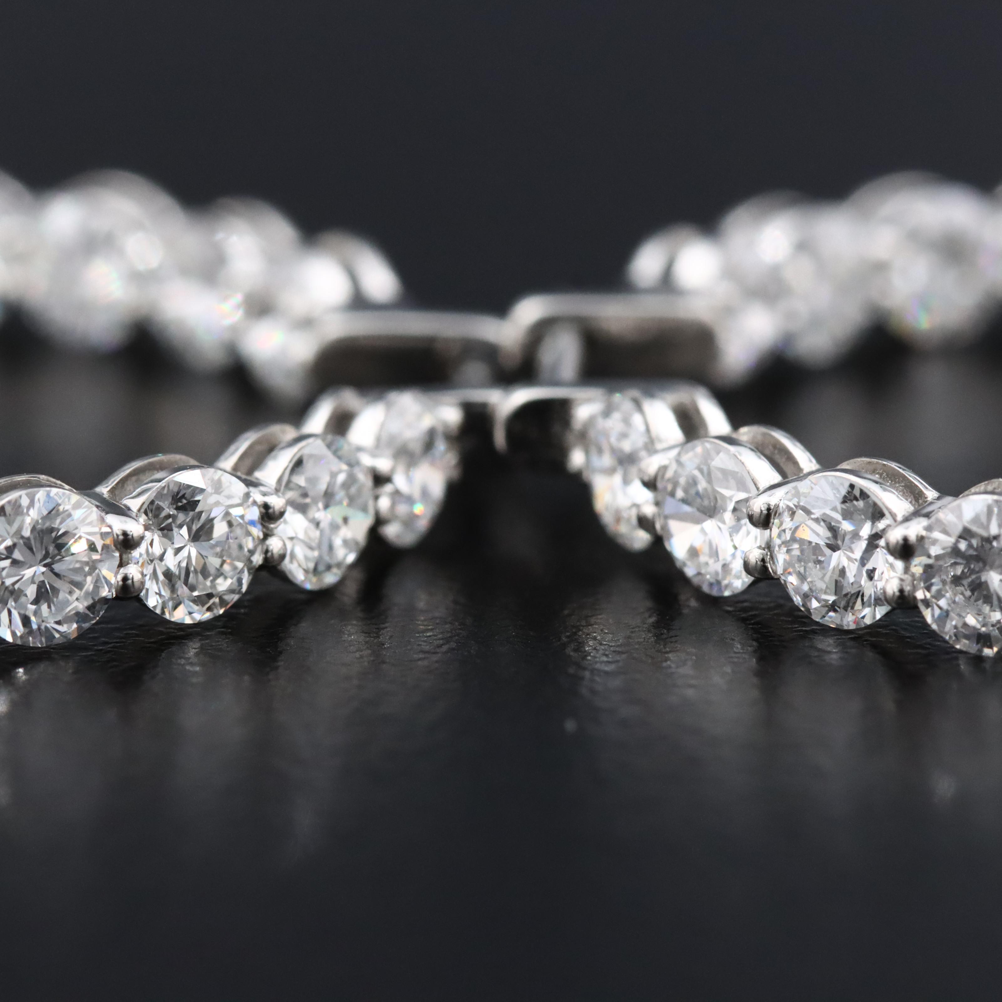 Platinum 5.88 CTW Lab Grown Diamond Inside Out Hoop Earrings