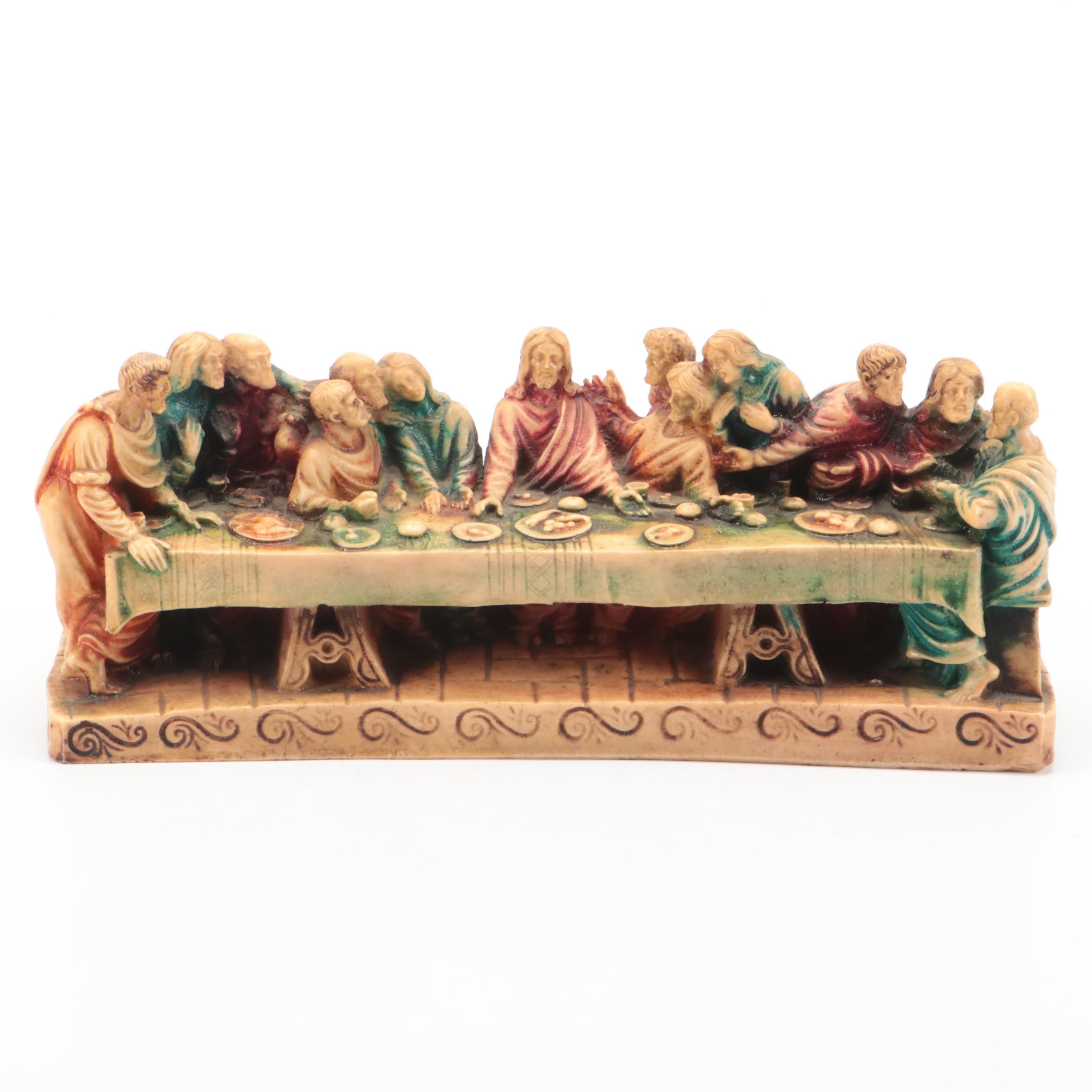 Resin Casting of "Last Supper" After Da Vinci, Mid to Late 20th Century