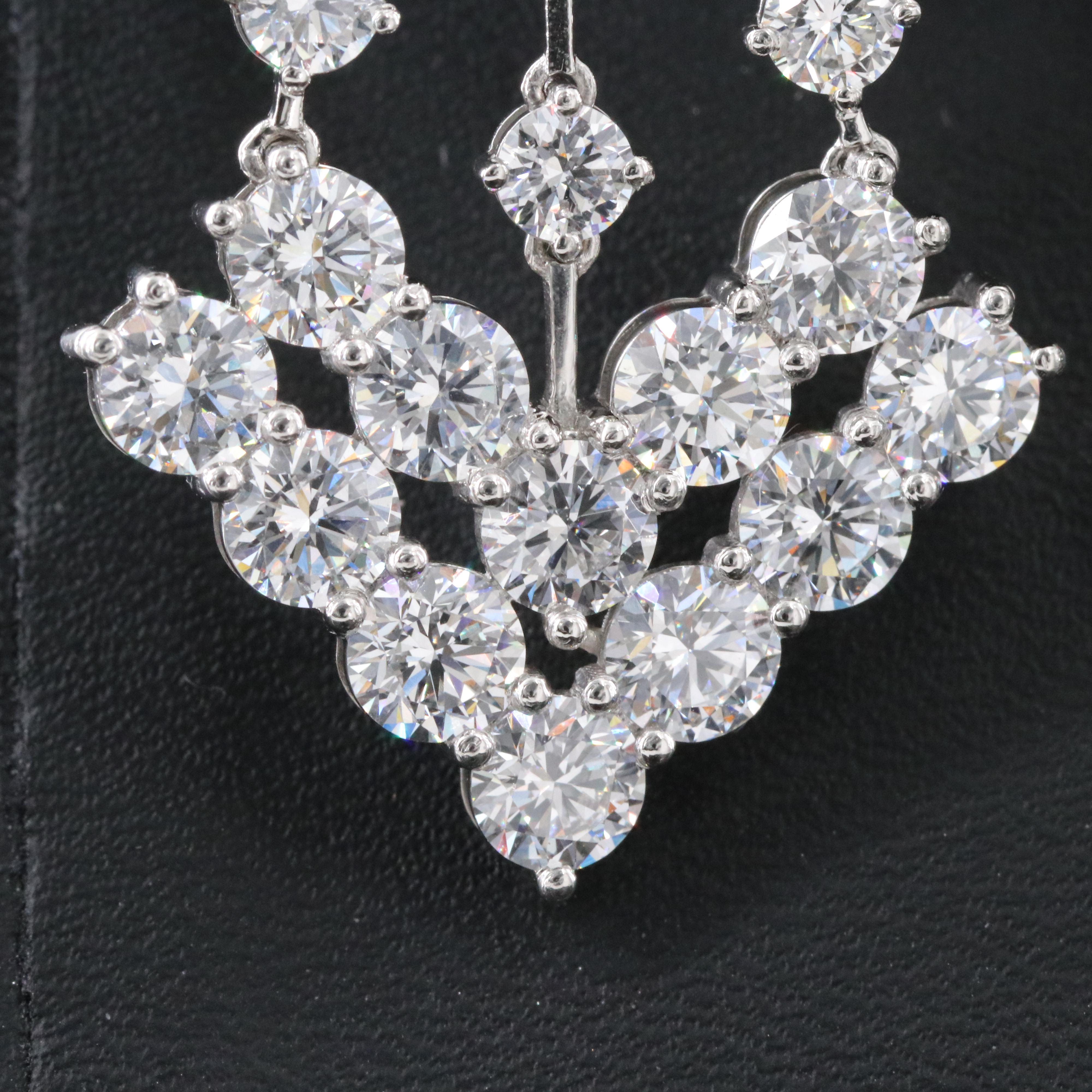 Platinum 15.00 CTW Lab Grown Diamond Earrings