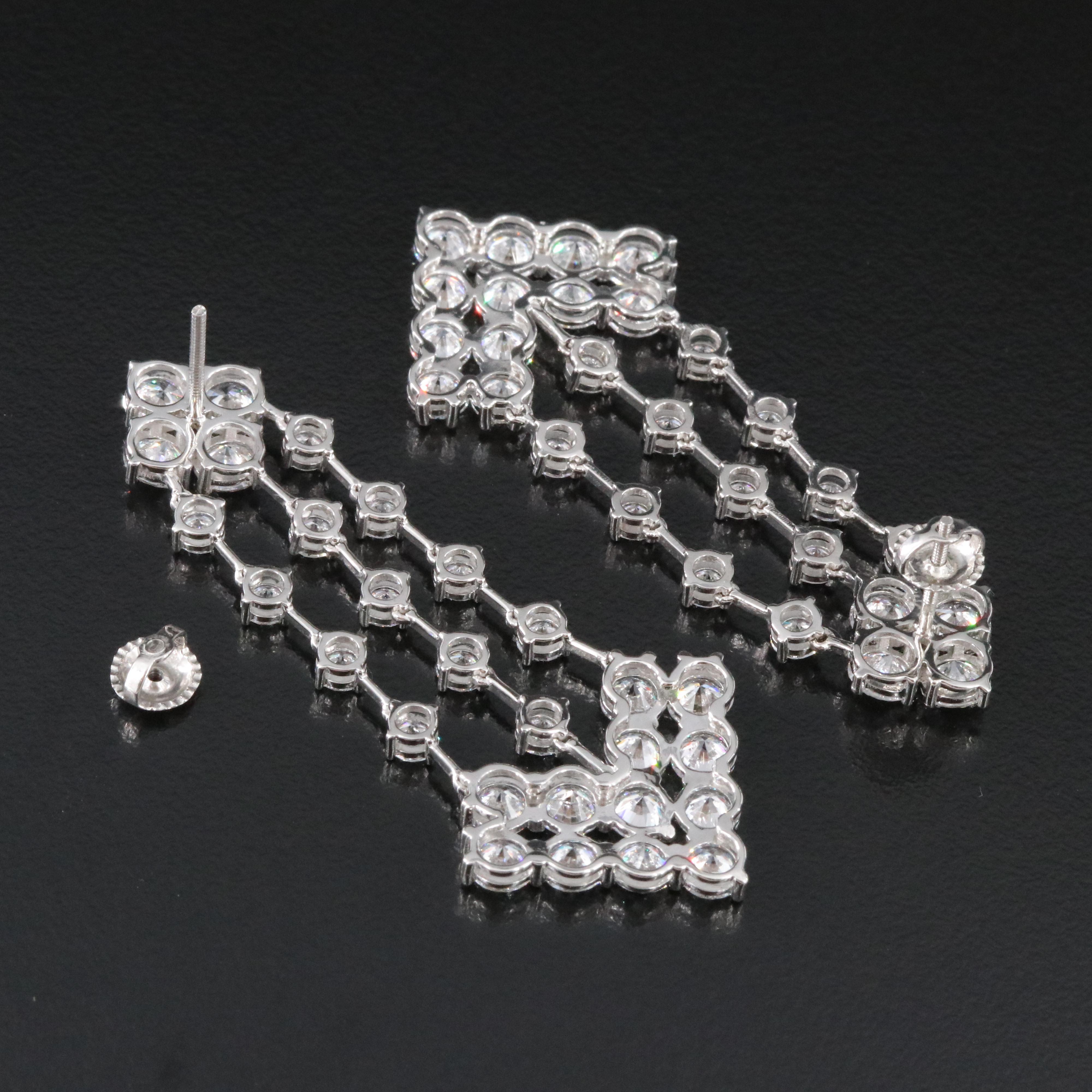 Platinum 15.00 CTW Lab Grown Diamond Earrings
