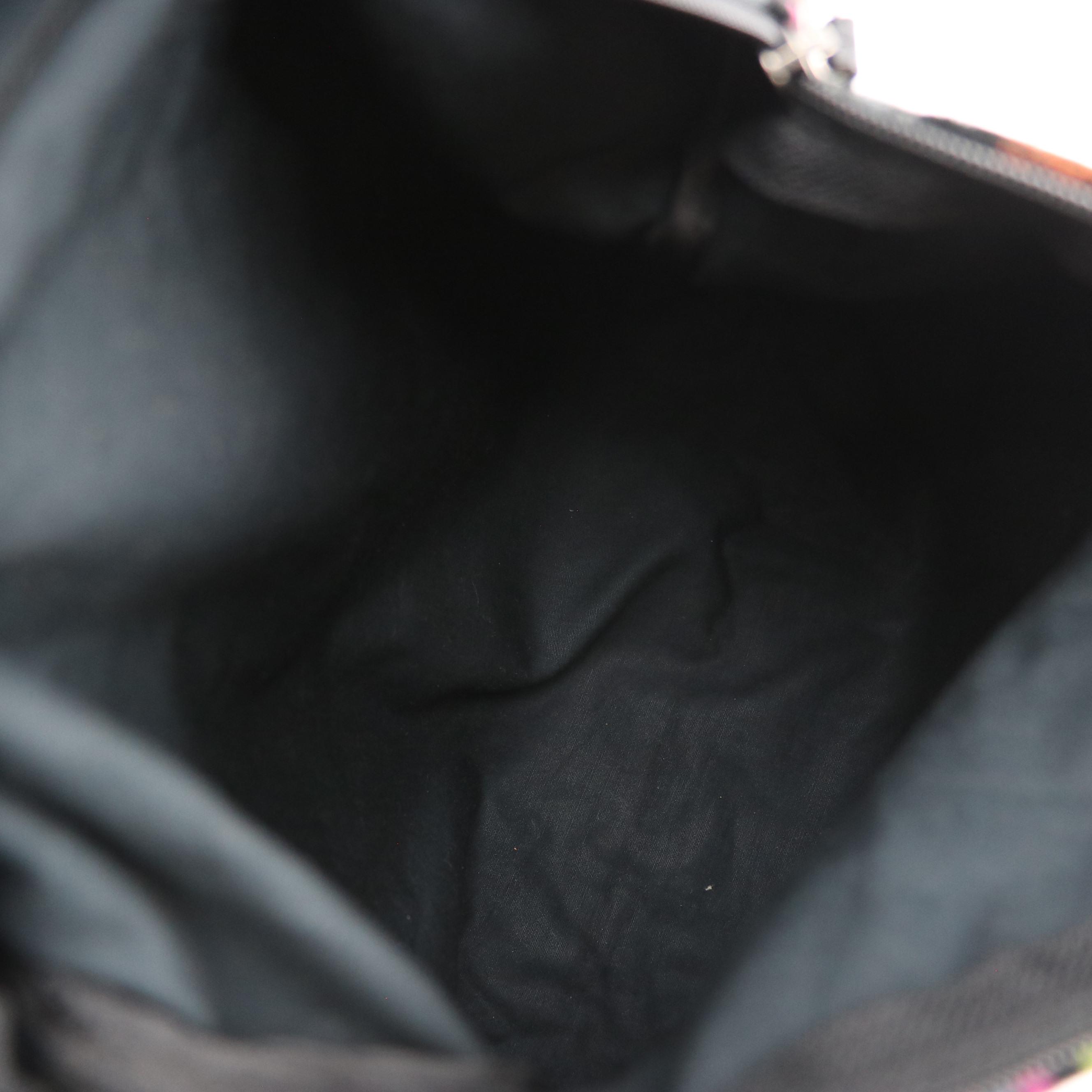 Longchamp Pliage Velvet and Leather Web Strap Crossbody