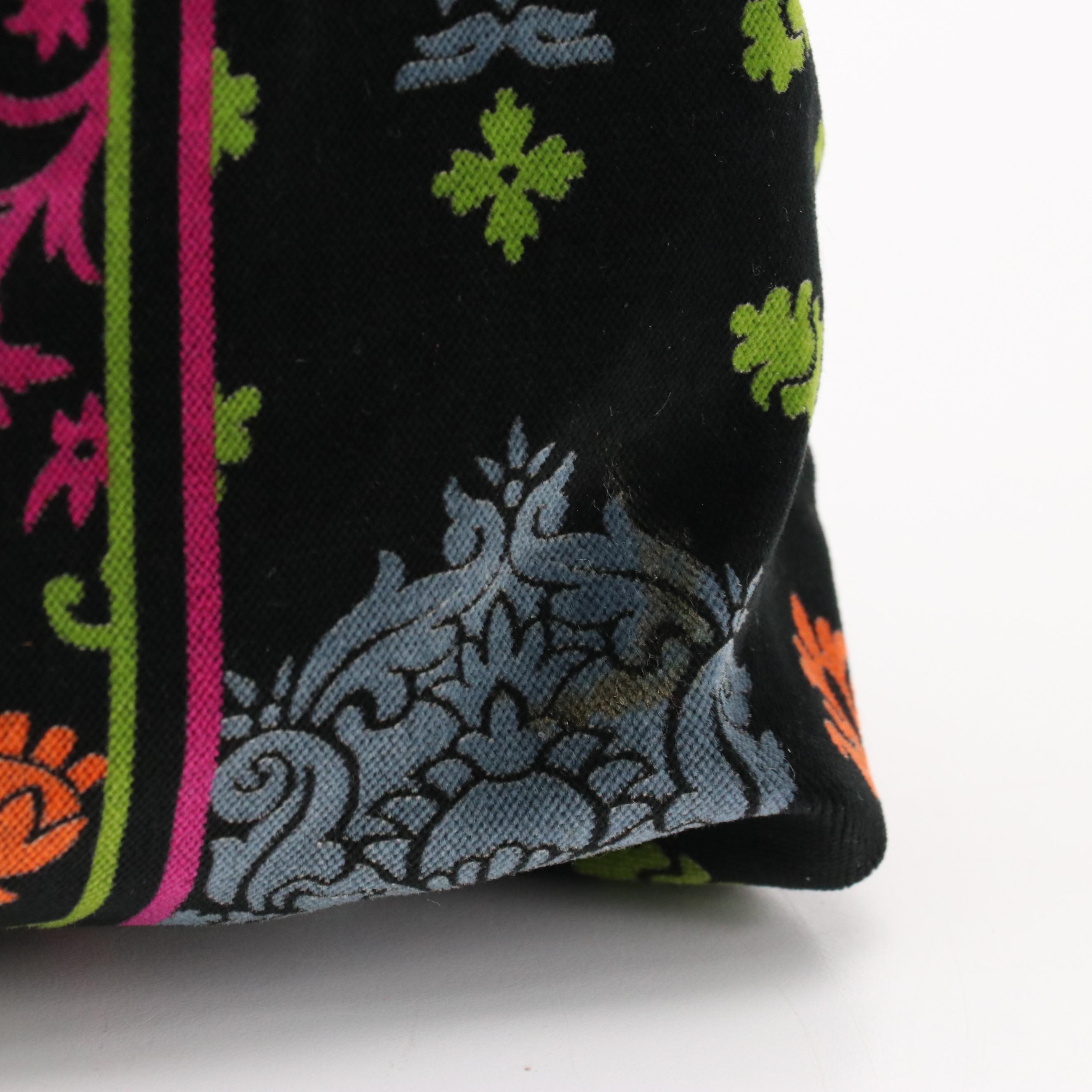 Longchamp Pliage Velvet and Leather Web Strap Crossbody