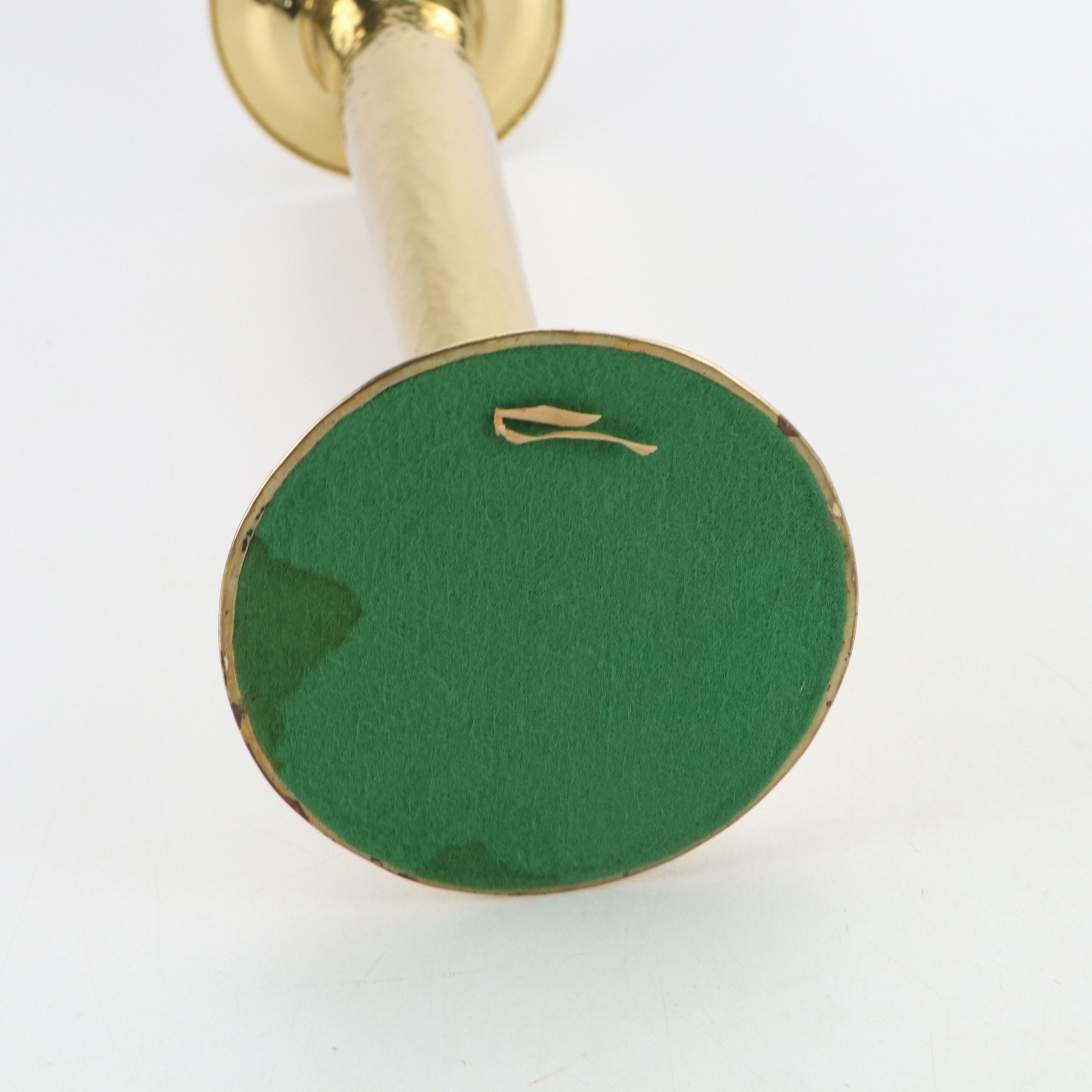 Hammered Brass Trumpet Vase