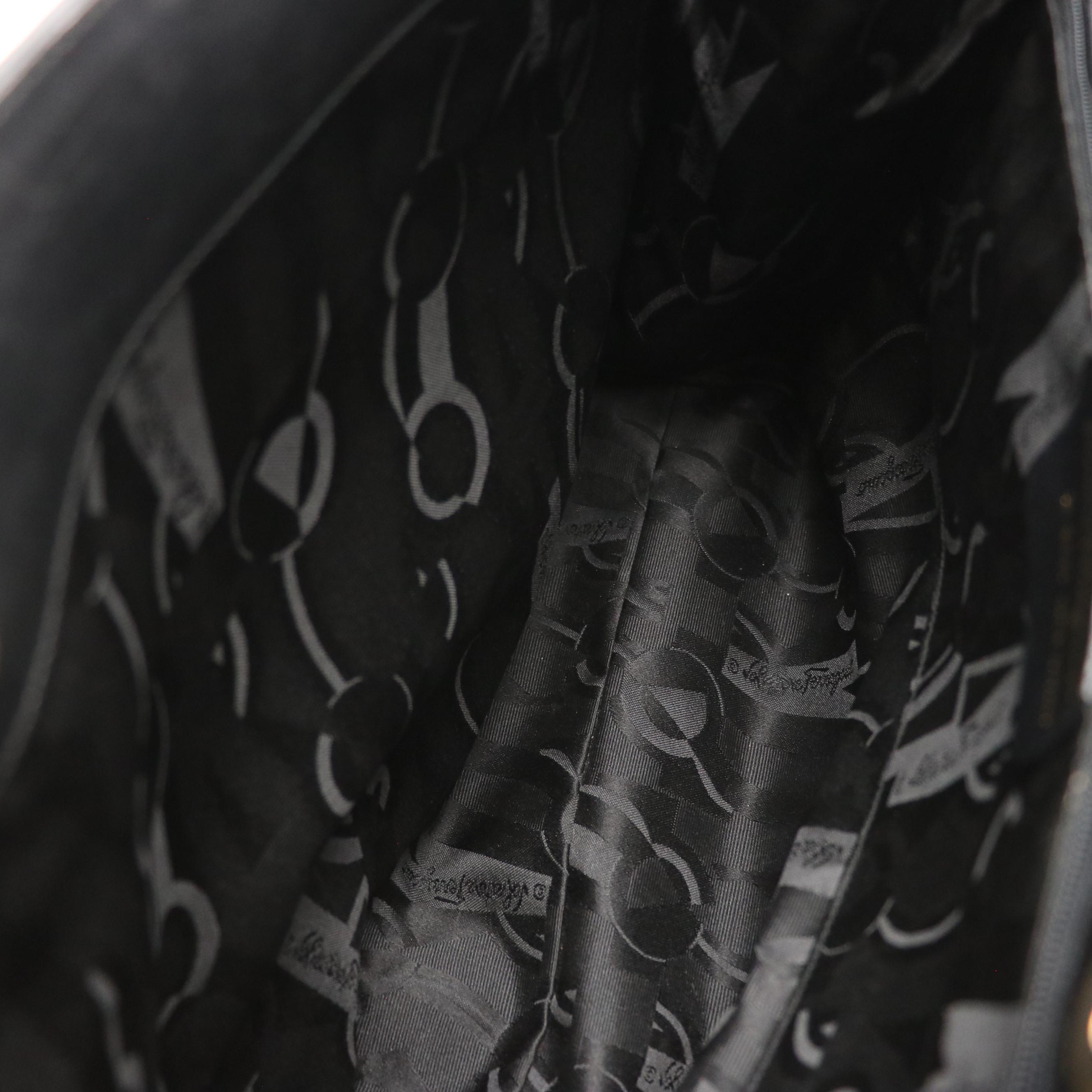 Salvatore Ferragamo Vara Bow Tote in Black Leather