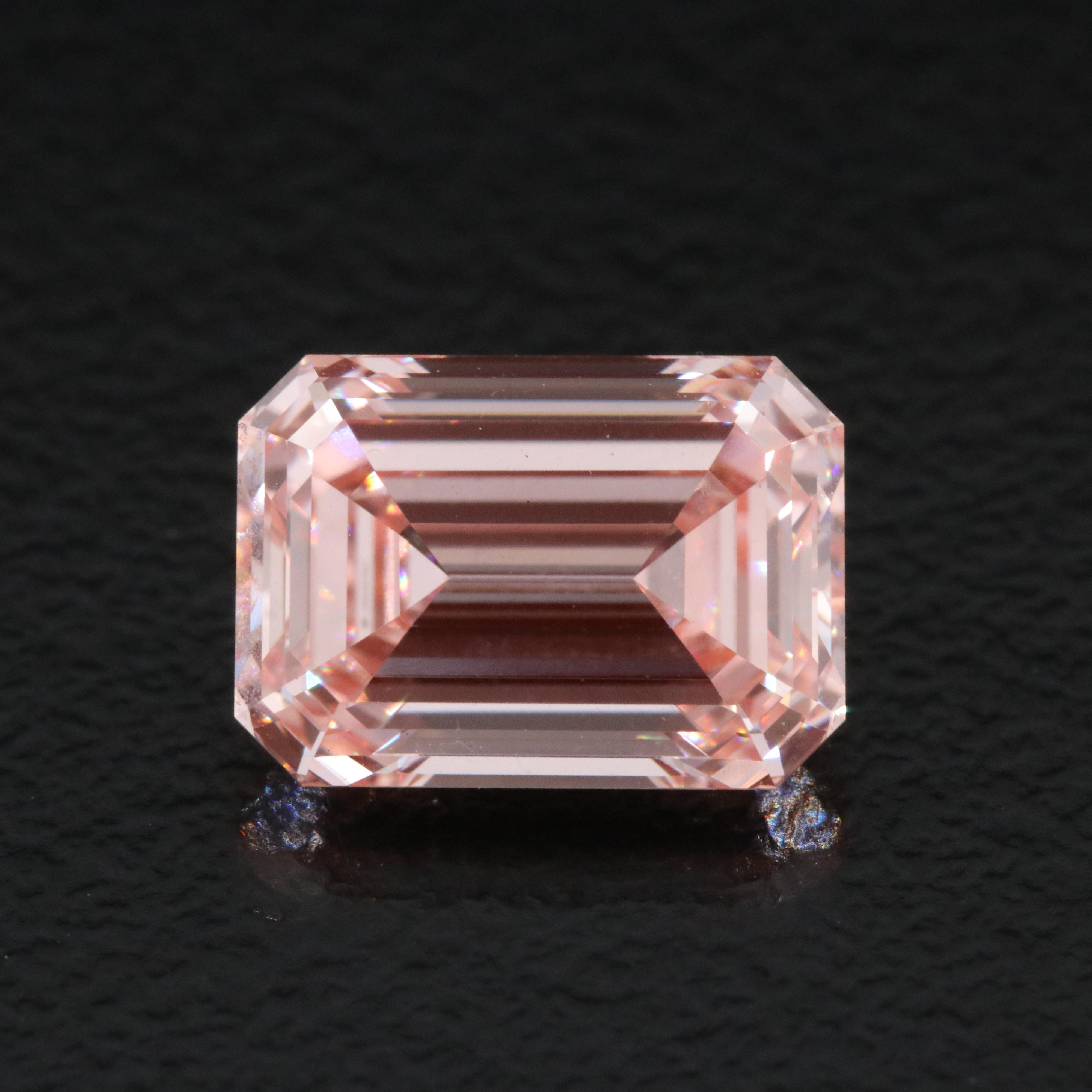 Loose 3.08 CT Lab Grown Fancy Pink Diamond with IGI Reports
