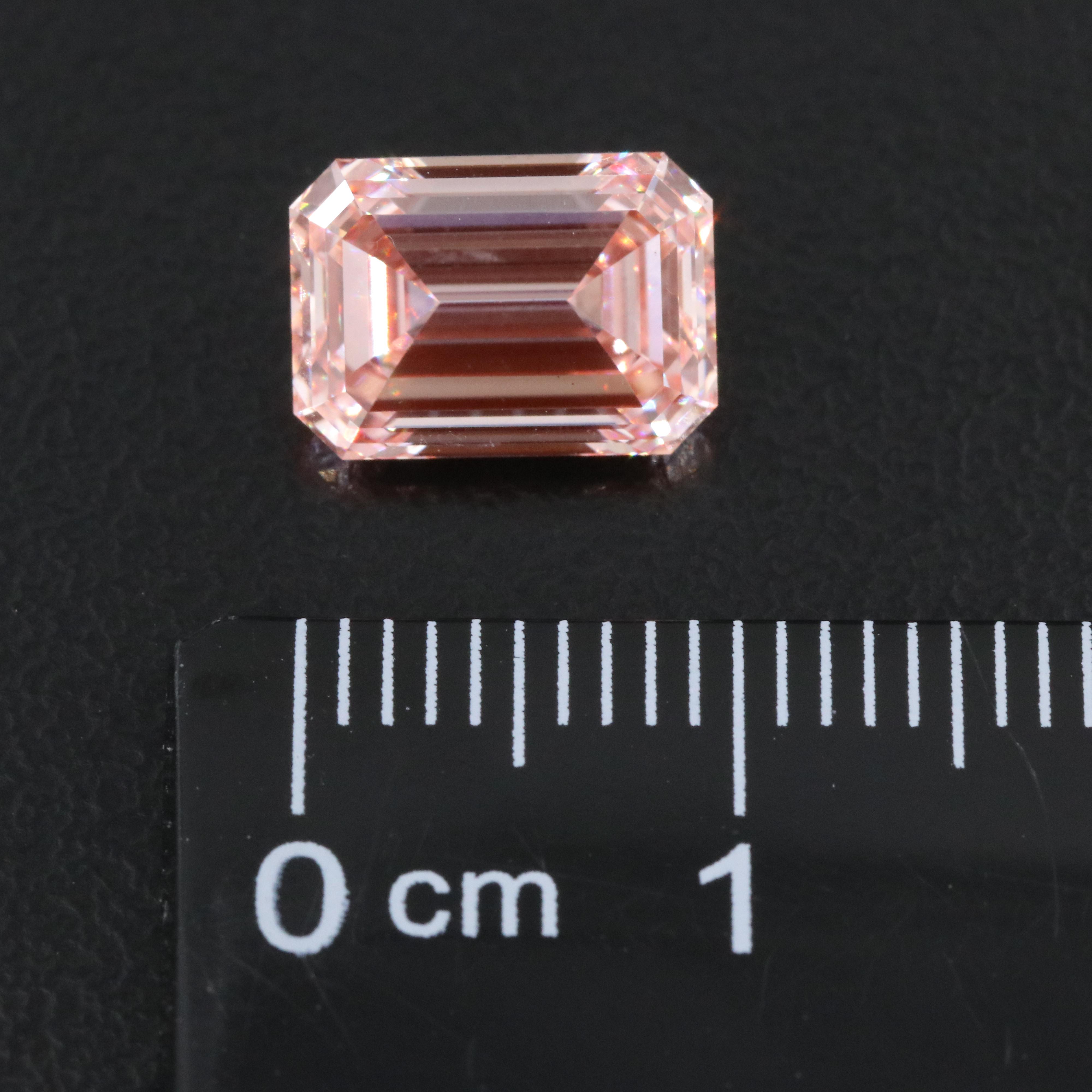 Loose 3.08 CT Lab Grown Fancy Pink Diamond with IGI Reports