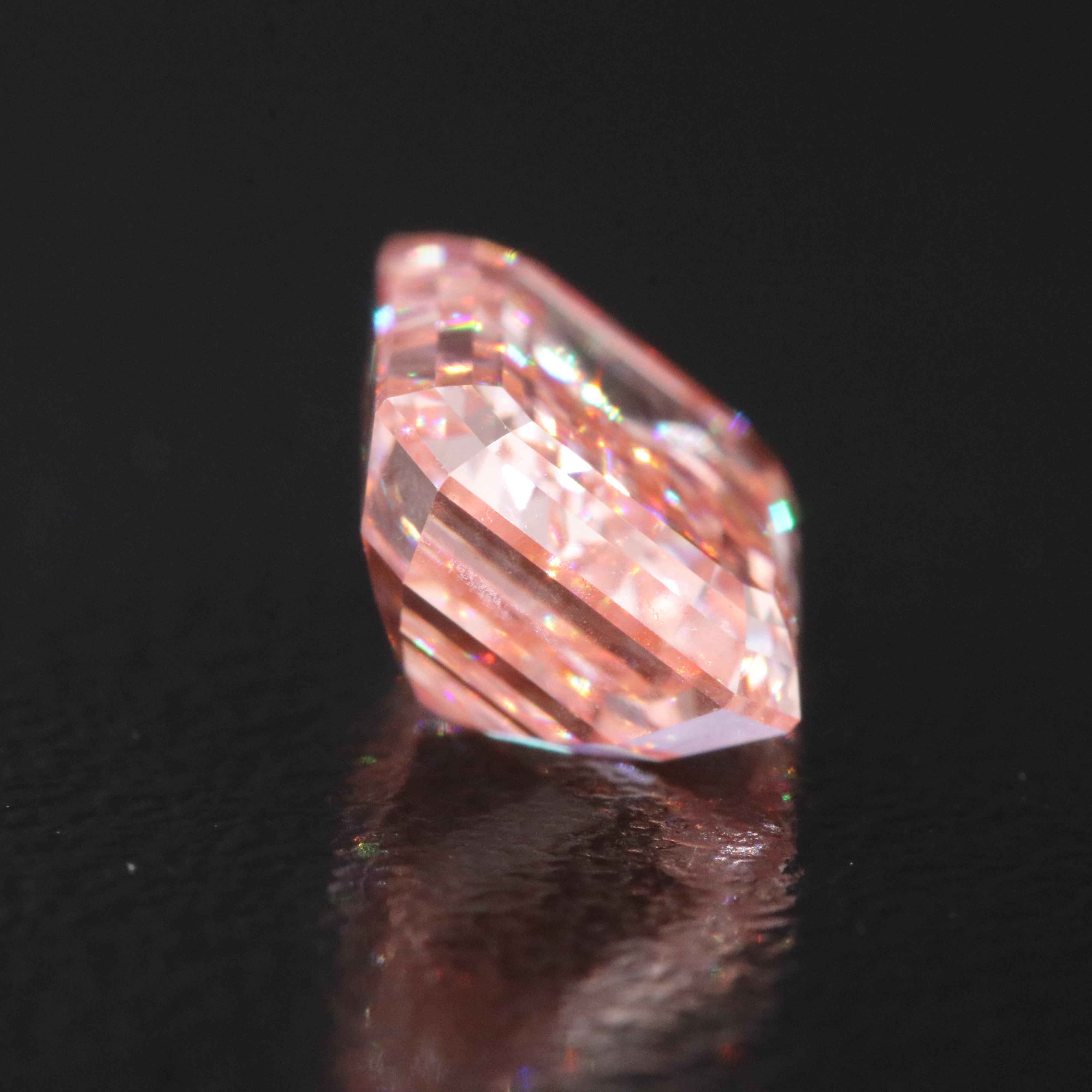 Loose 3.08 CT Lab Grown Fancy Pink Diamond with IGI Reports