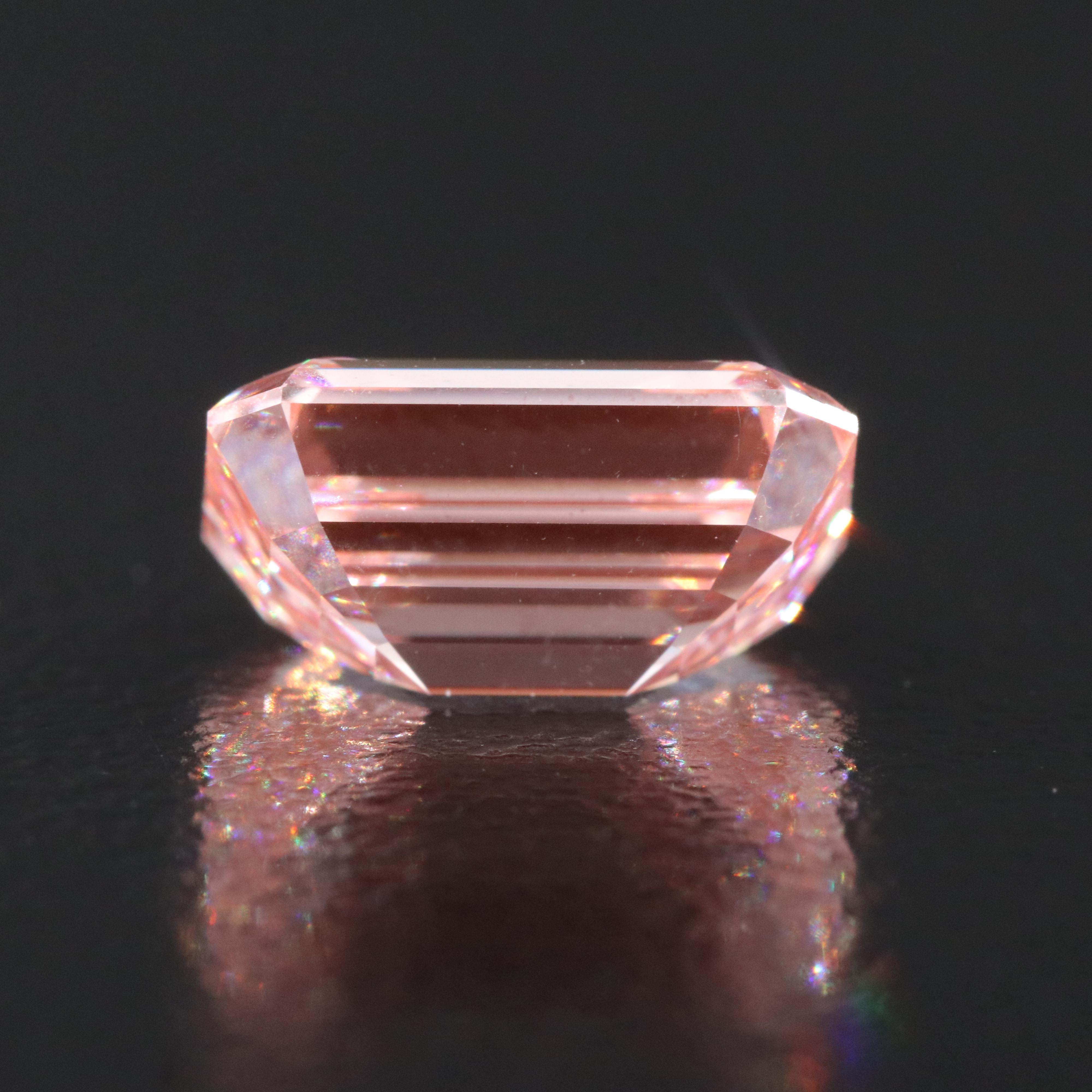 Loose 3.08 CT Lab Grown Fancy Pink Diamond with IGI Reports