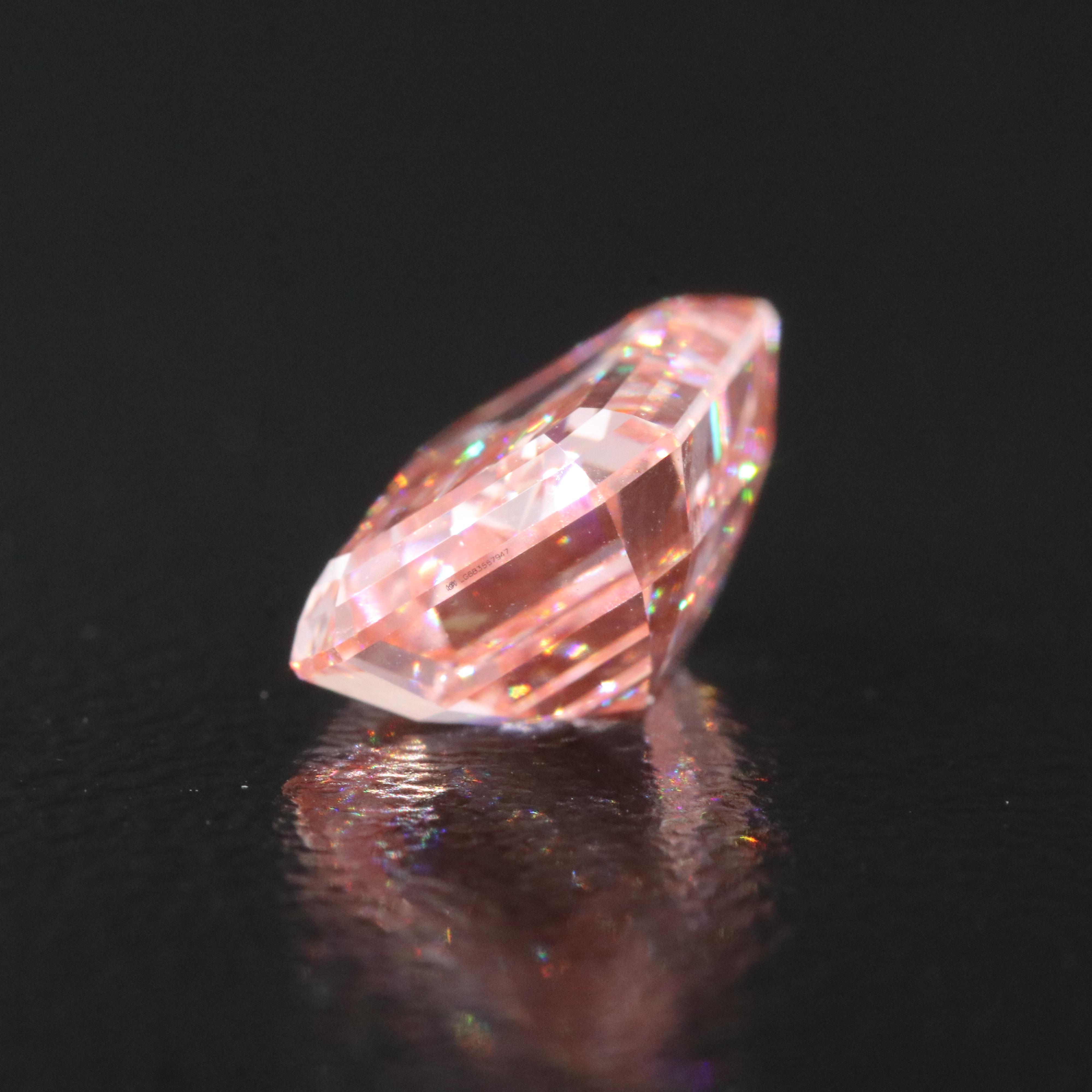 Loose 3.08 CT Lab Grown Fancy Pink Diamond with IGI Reports