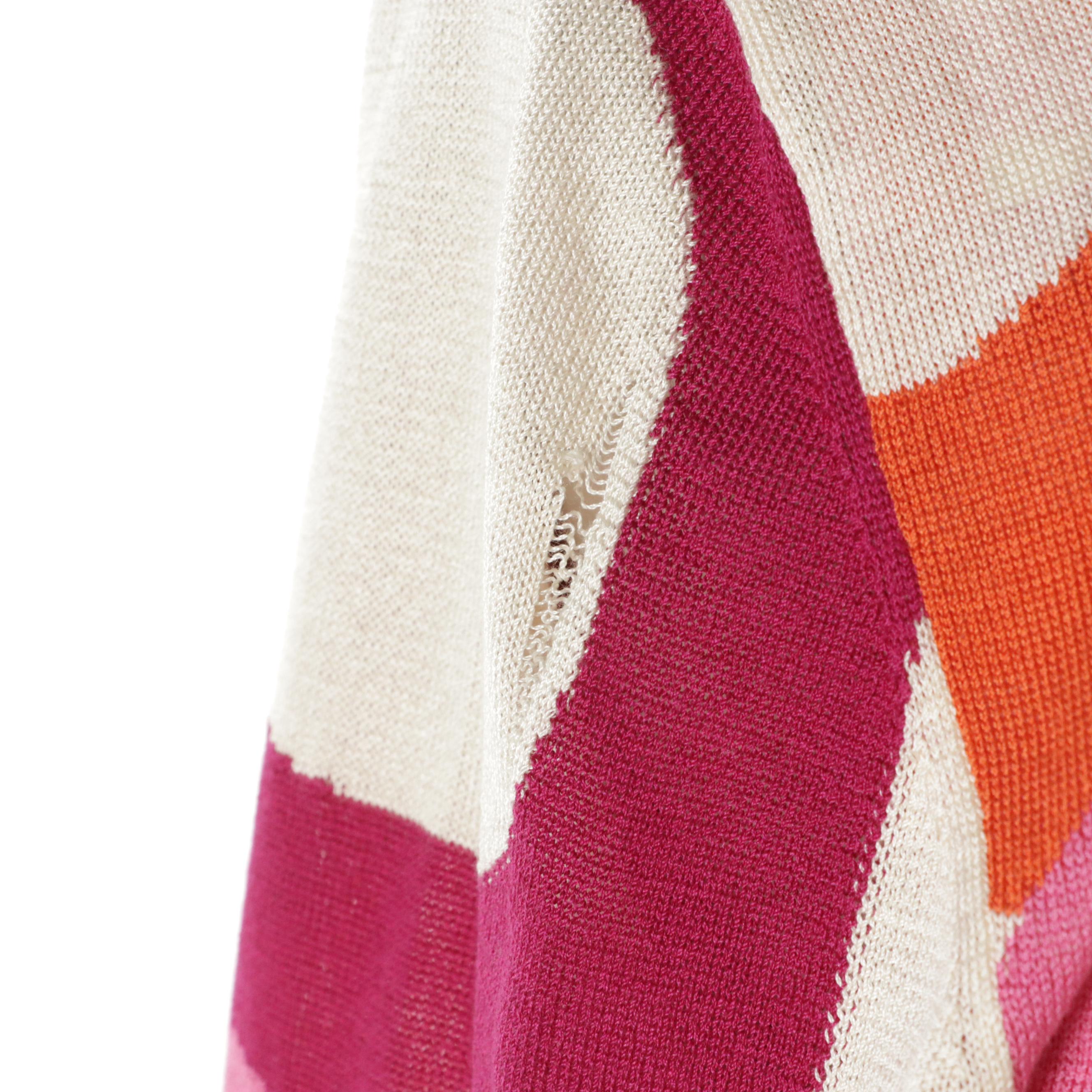 Christian Dior Pink & Orange Circle Print Silk Cardigan and Belted Dress Set