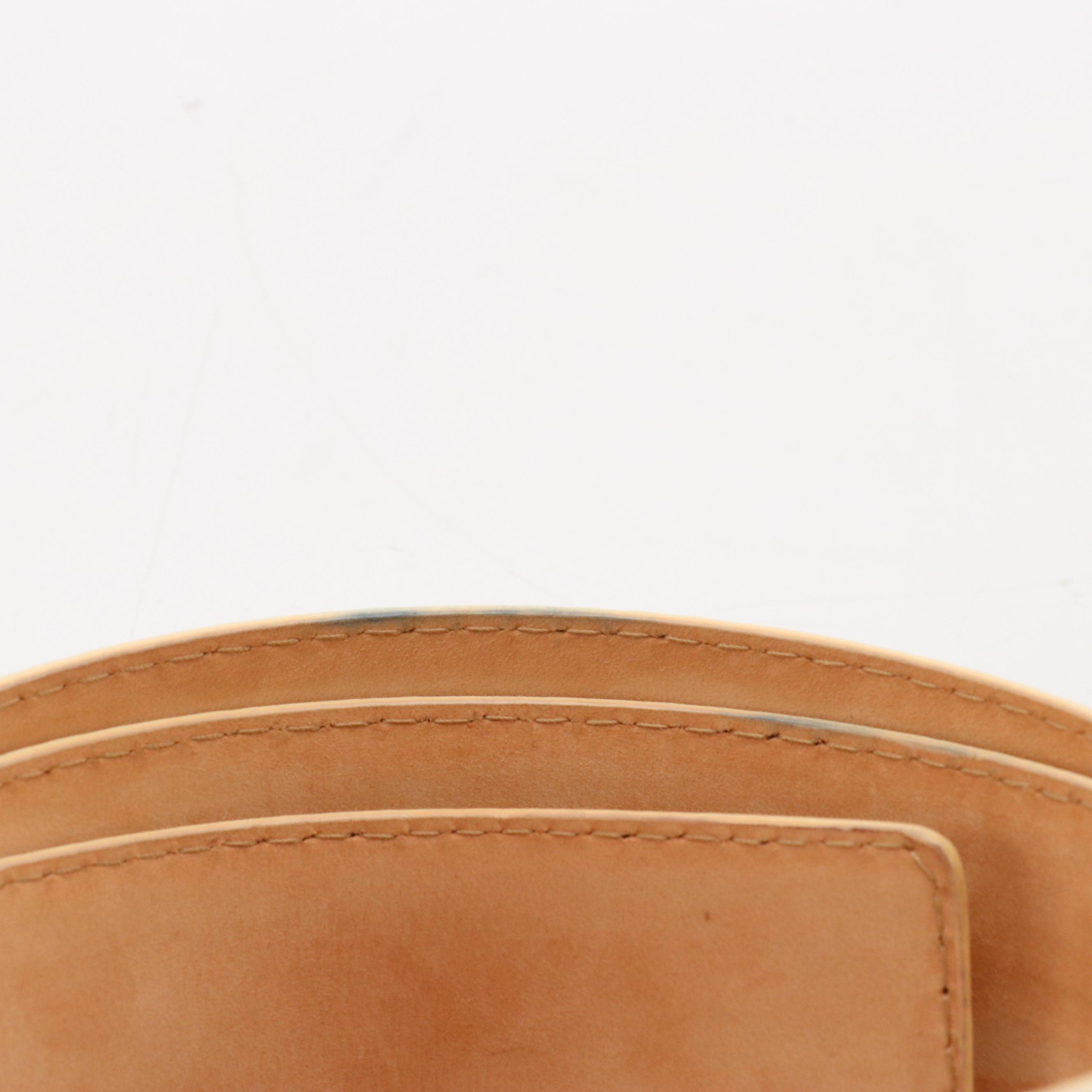 Loewe Anagram Buckle Belt in White Leather