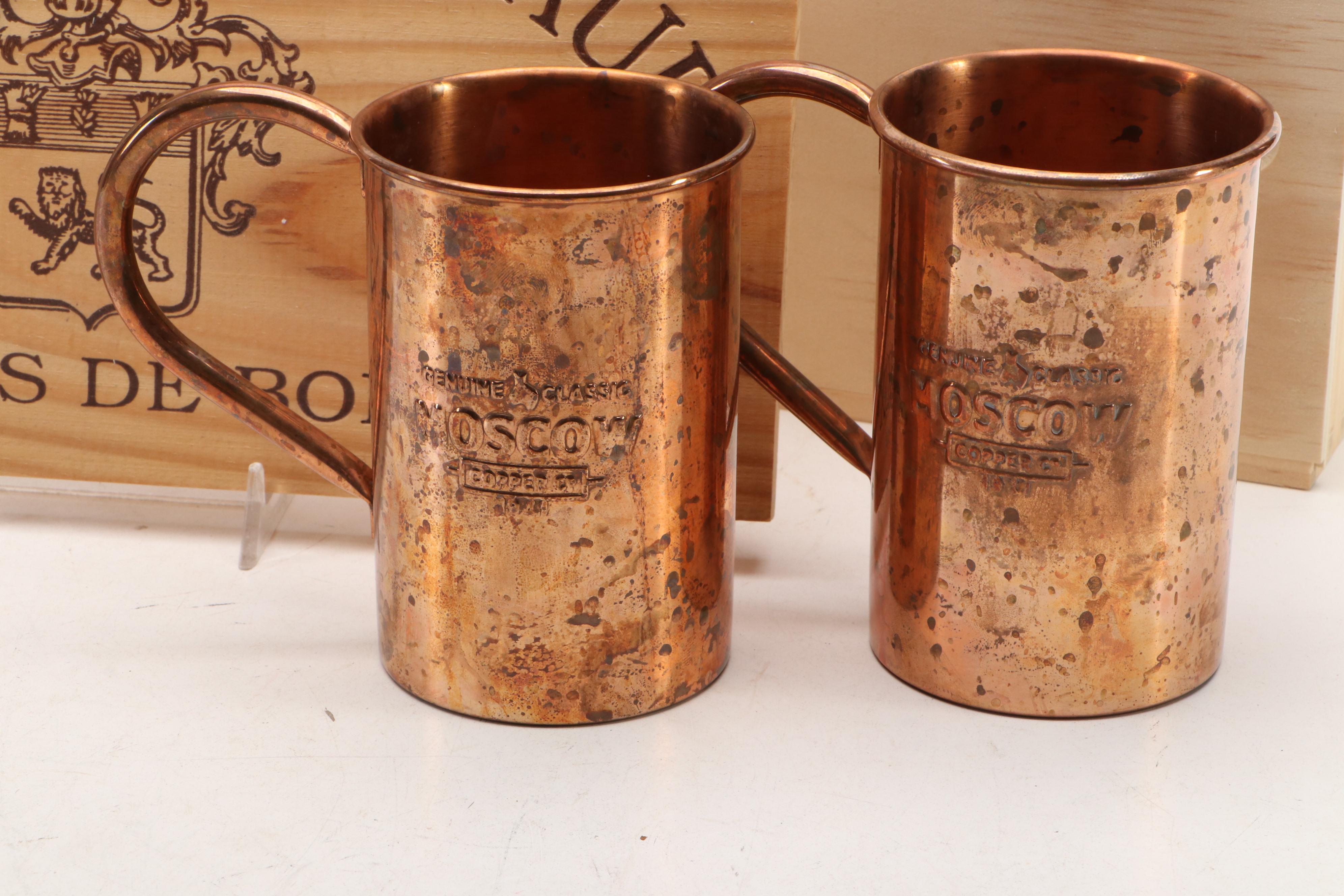 Indulge Ceramic Hors d'Oeuvres Plates with Copper Mule Mugs and Accessories