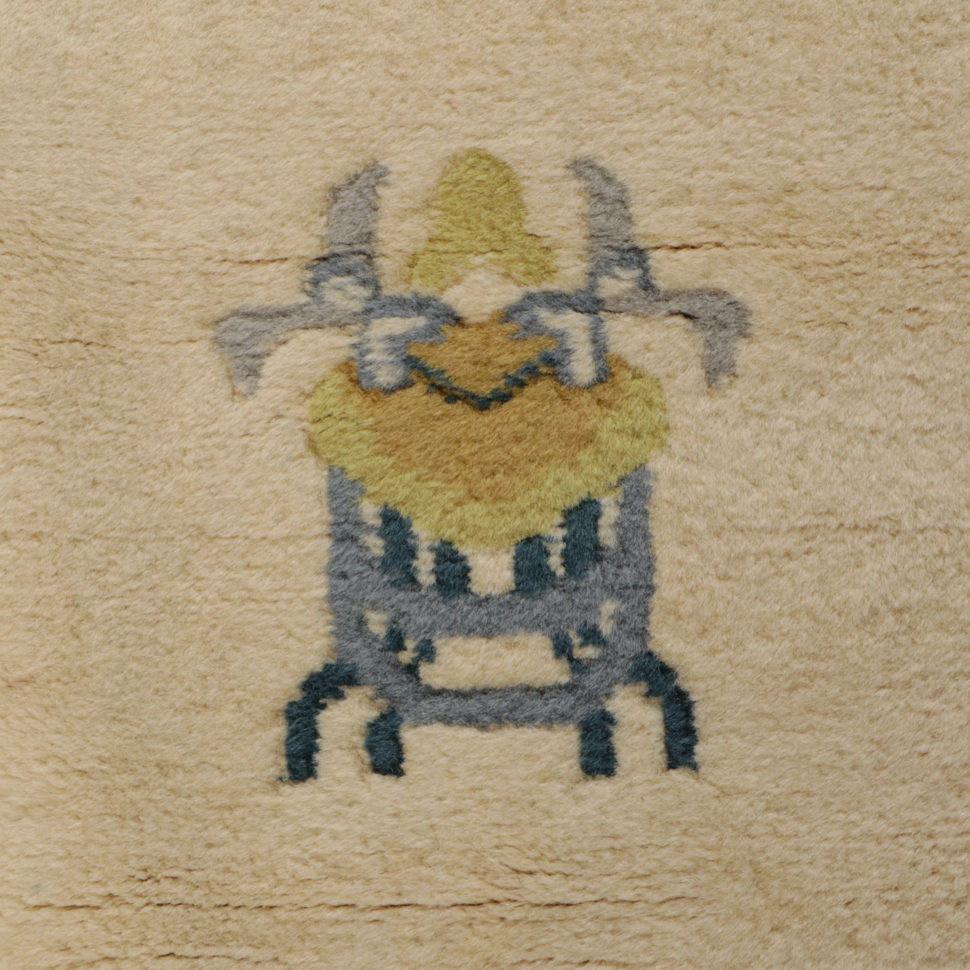 8'10 x 12'2 Hand-Knotted Chinese Peking Room Sized Rug