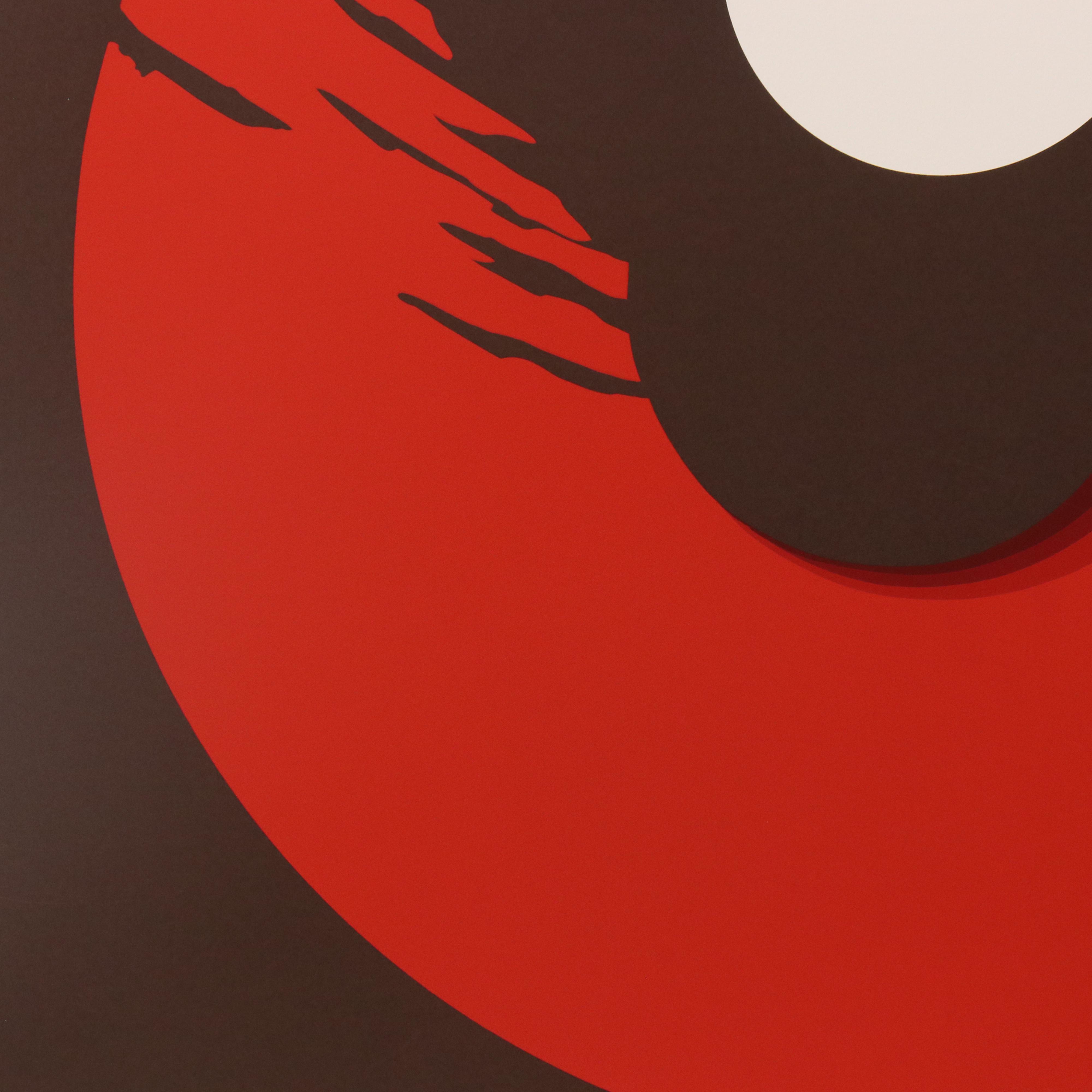 Thomas Whelan Benton Abstract Serigraph "Evolution Series – Red," 1981