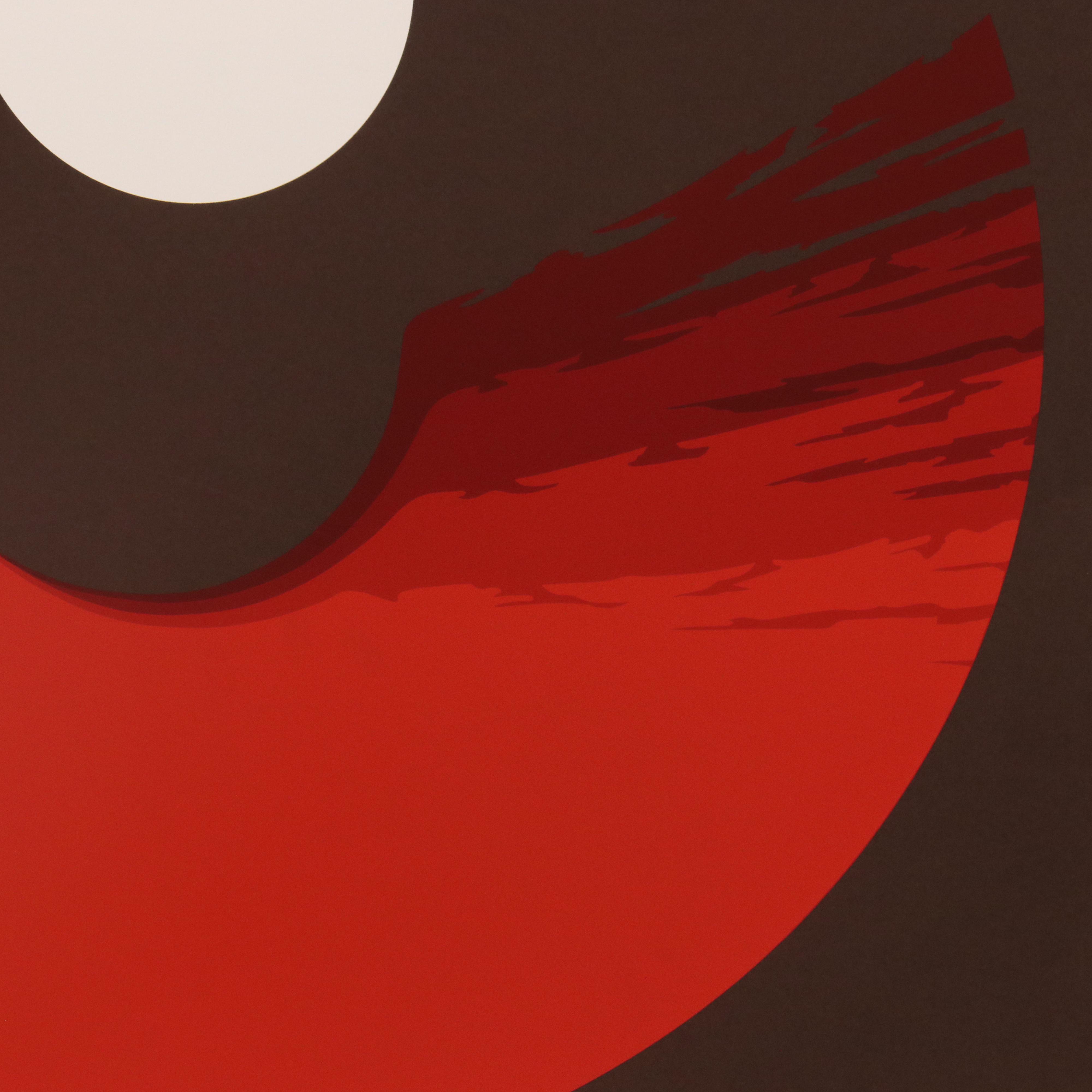 Thomas Whelan Benton Abstract Serigraph "Evolution Series – Red," 1981