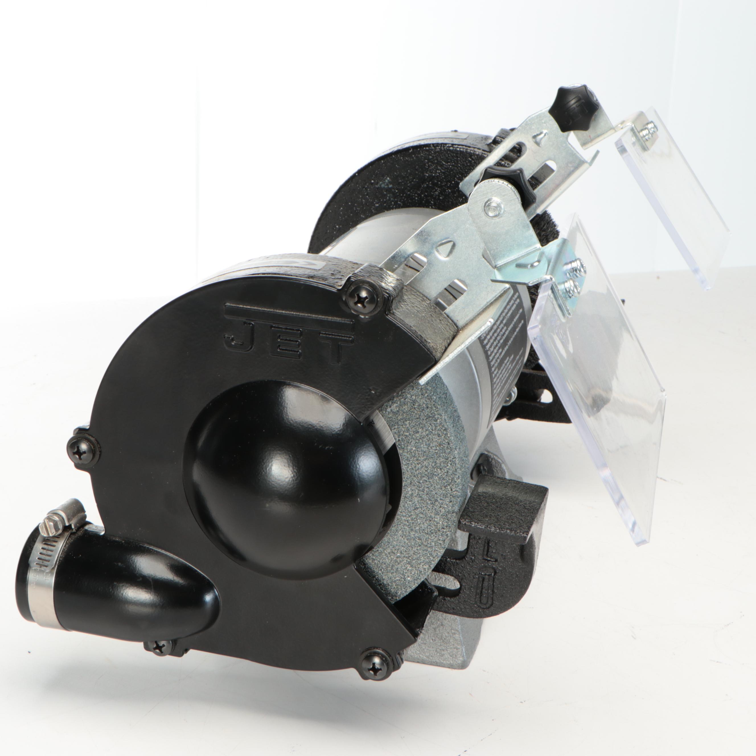 JET 6" Benchtop Grinder with Grinding Wheel and Steel Brush